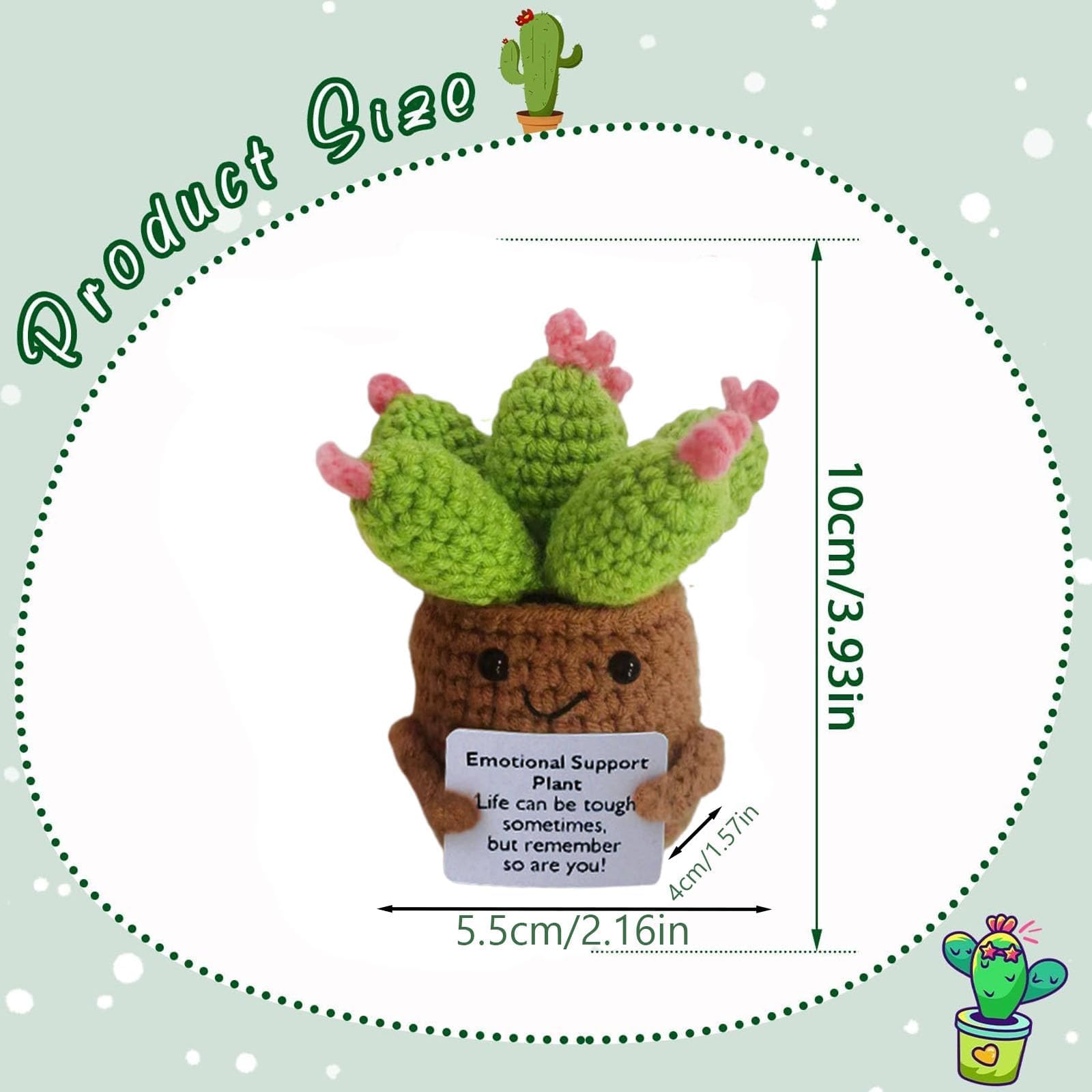 GZGRYTRC Emotional Support Plant, Exquisite Emotional Support Crochet - Image 2