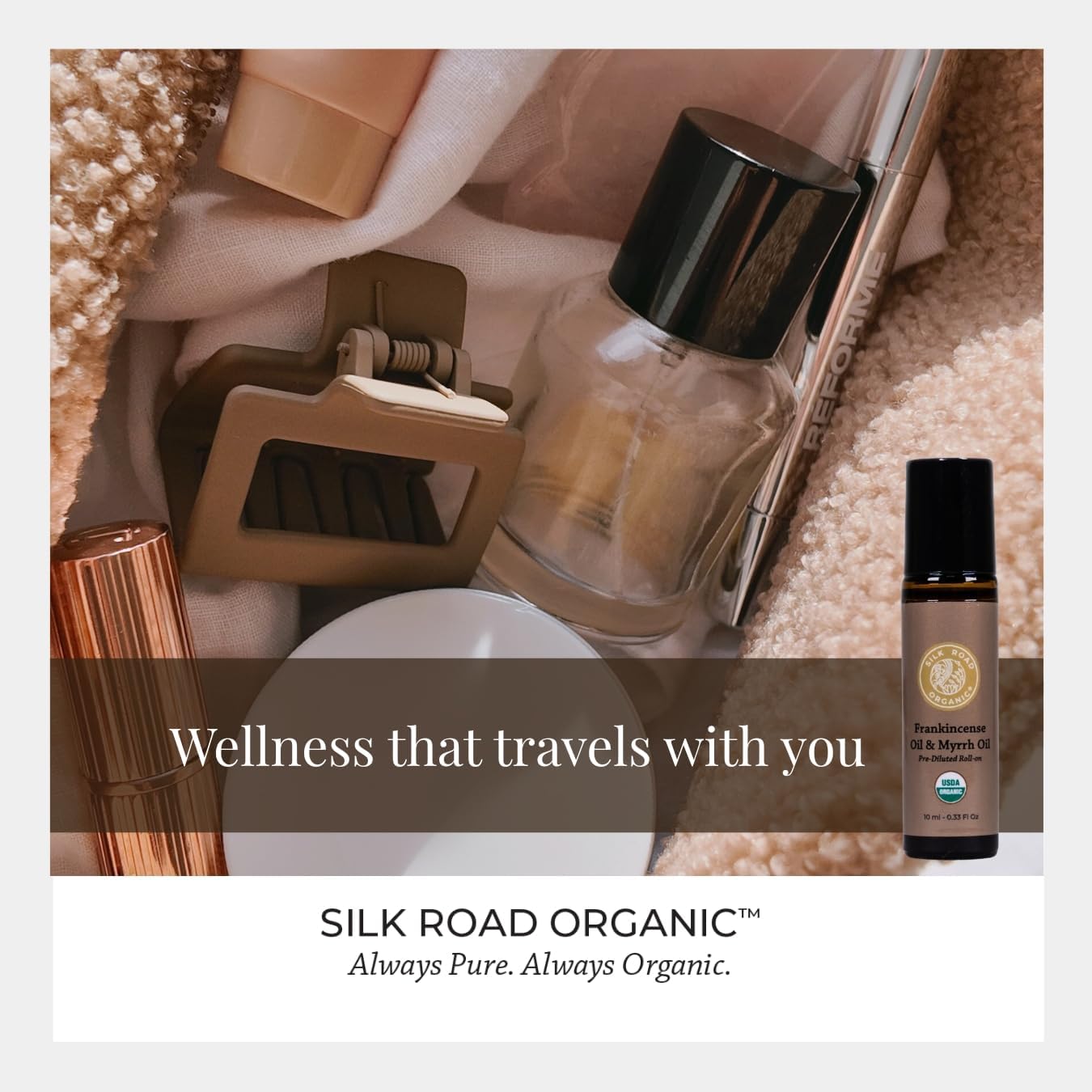 Silk Road Organic Frankincense Oil & Myrrh Essential Oil Roll On, USDA Certified, Body Aches, Stiffness & Tingling - 10 ml Aromatherapy Roller - Image 6