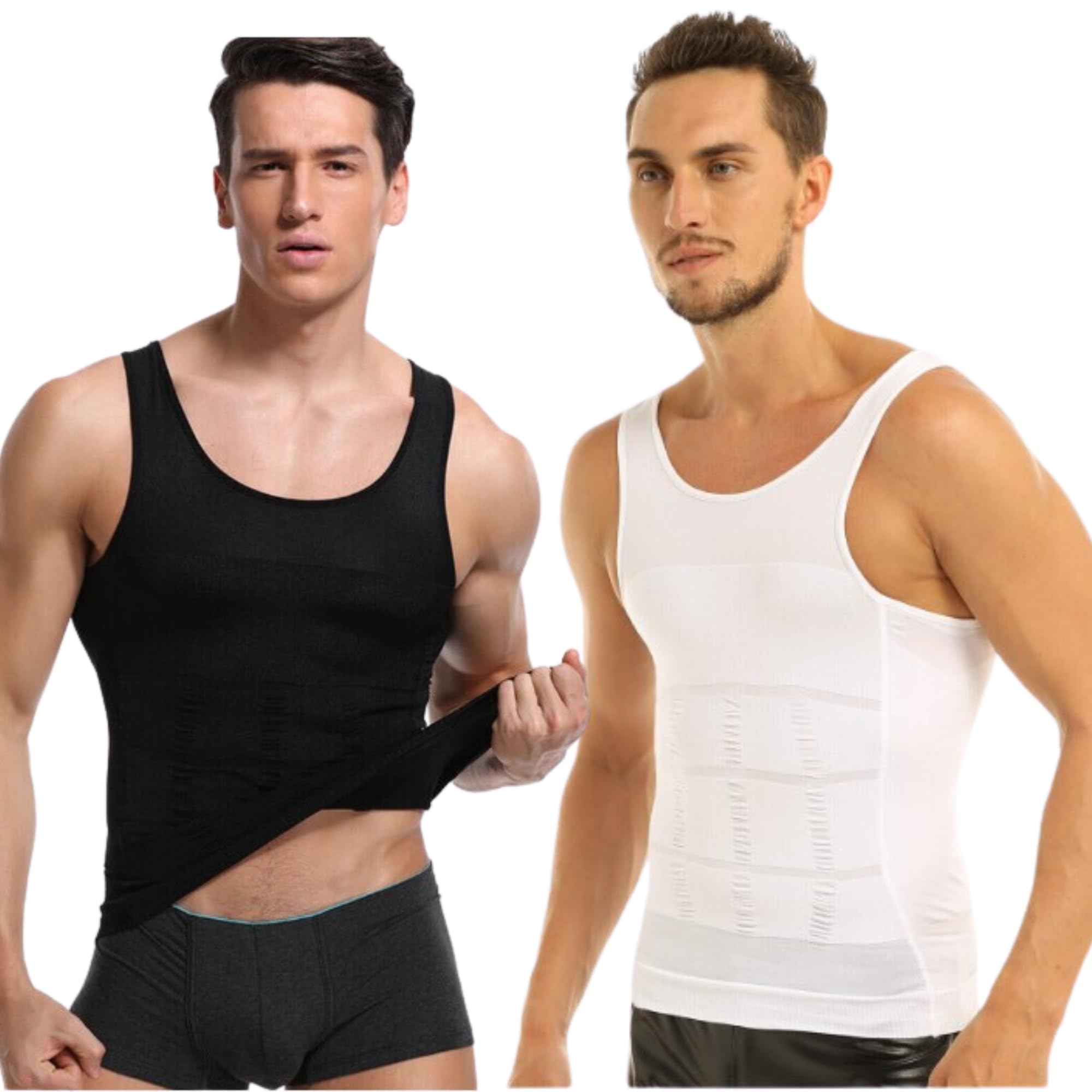 Men Compression Shirt Slimming Body Shaper Vest Tummy Control Shapewear Abdomen Undershirt Gym Workout Tank Top