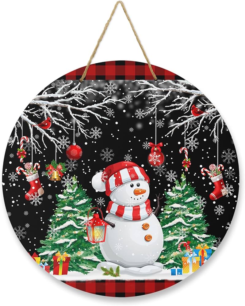 Outdoor christmas snowman with cardinals Clearance