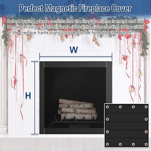 Miniatura 7 de Funda magnética para chimenea, bloquea la chimenea que detiene la pérdida de calor, tapón de chimenea para interiores, ahorra energía, cubierta