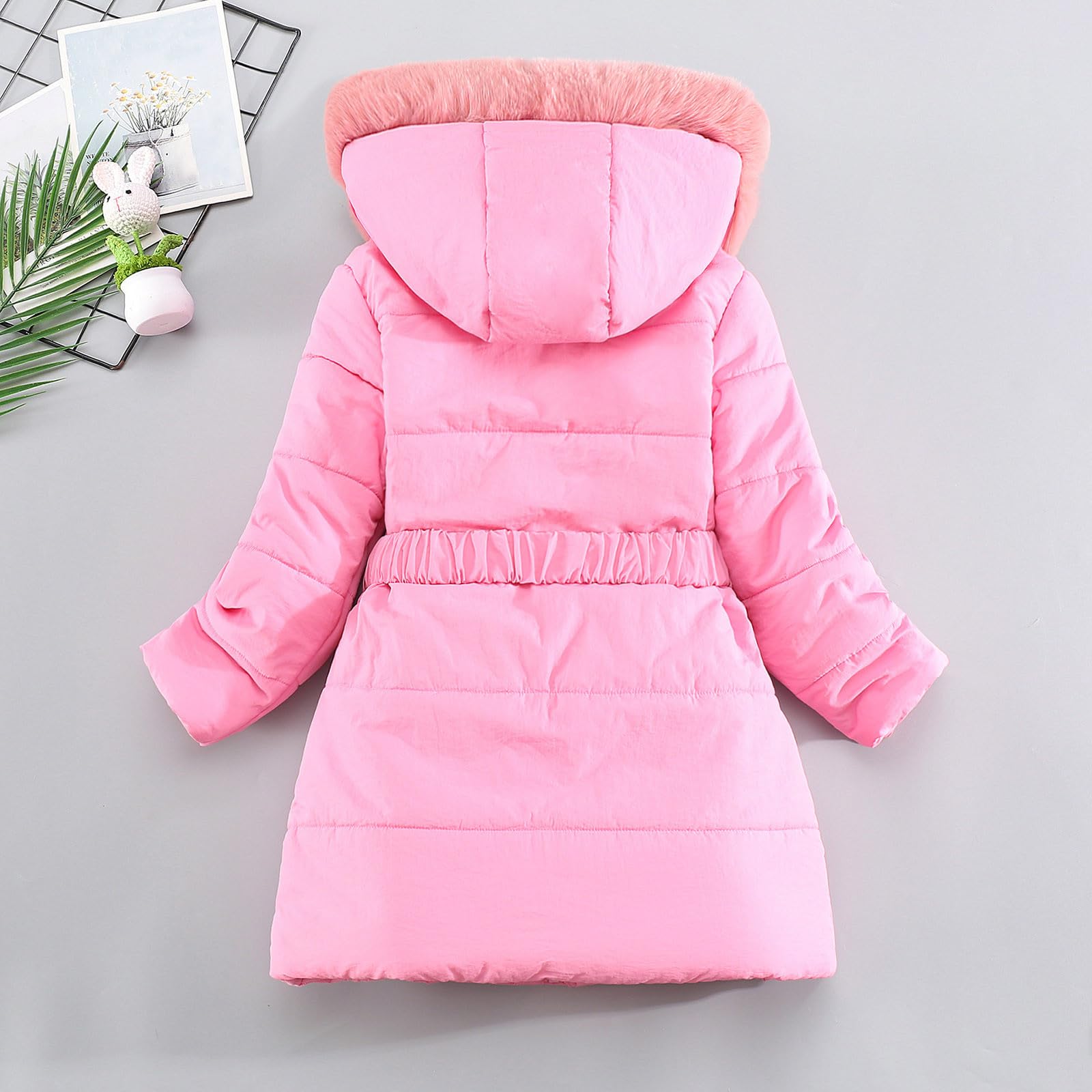 Abrigo de invierno para niños y niñas pequeños, chaqueta con capucha, forro polar grueso, resistente al viento, con cremallera, ropa de abrigo cálida