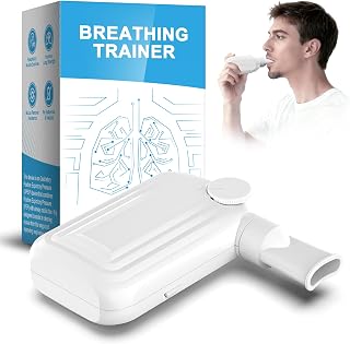 Breathing Exercise Device for Lungs, Non-Measuring Exerciser, Effective Lung Trainer and Breathing Trainer with 6 Adjustable Levels, Portable Mucus Clearance Device to Improve Breathing and Health