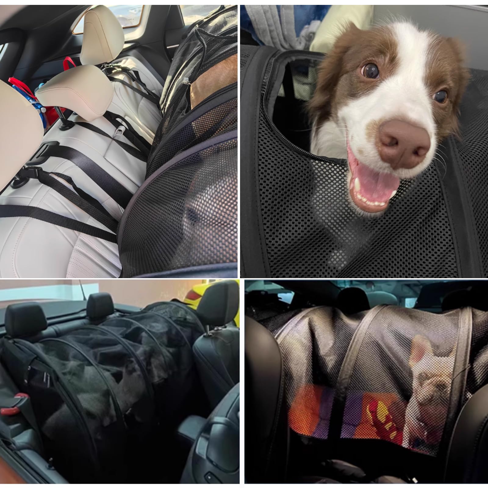 Cuccia Cane Auto per Smart Forfour Fortwo, Traspirante Seggiolino Auto Cane, Trasportino Cane Auto con Cuscino Resistente e Facile da Installare