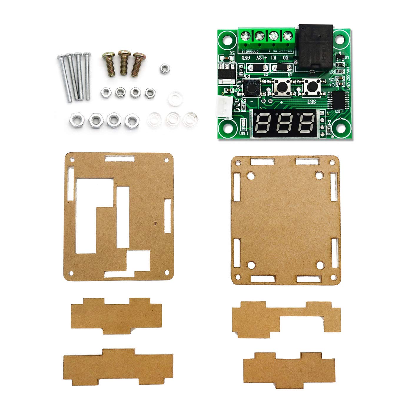 Electronic Spices W1209 12V DC Digital Temperature-50-110°C Controller Board With Acrylic Case Enclosure-picture-18