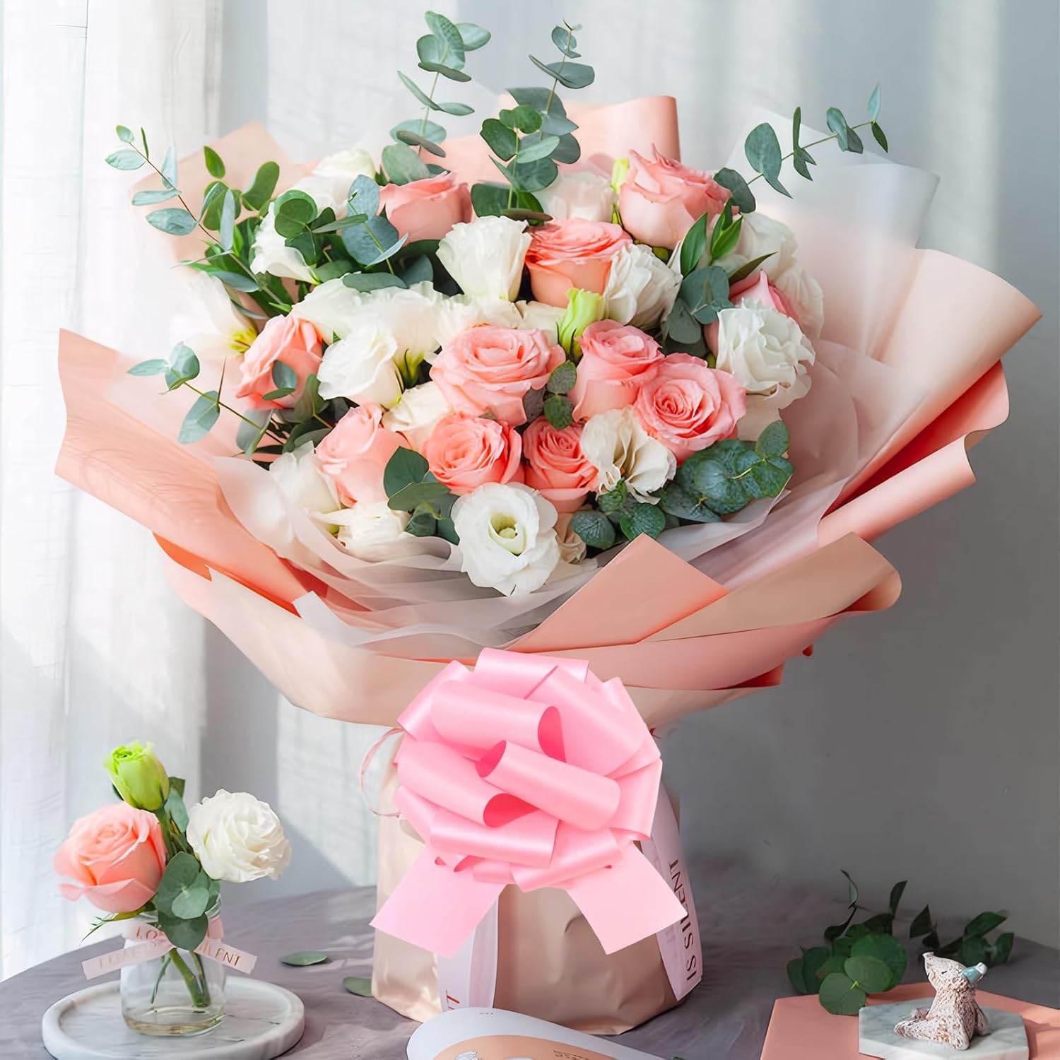 Big Pink Bow,Big Pink Bow for Gift,Suitable for Wedding Baskets,Large Appliances,Bicycles,Tabletop Decorations and Party Event Decorations image 3 of 7 B0F1XZ8GRF