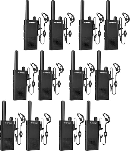 Miniatura 11 de Baofeng T26 Walkie Talkies de Largo Alcance, Batería Recargable de Iones de Litio, 16 Canales FRS, Radios Bidireccionales con Auriculares para