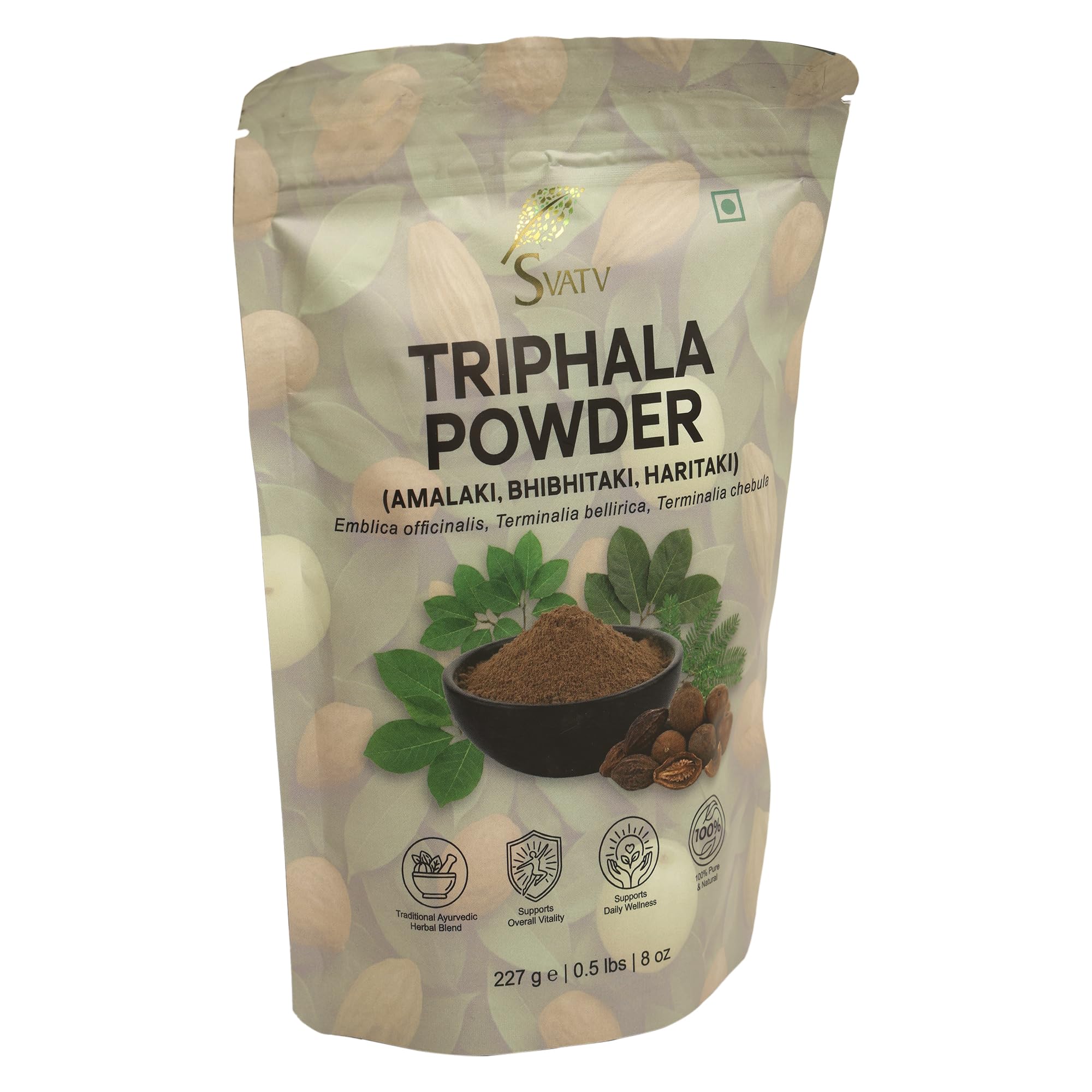 Triphala Powder 227g Formula of Amla, Haritaki & Bibhitaki – 8 Oz