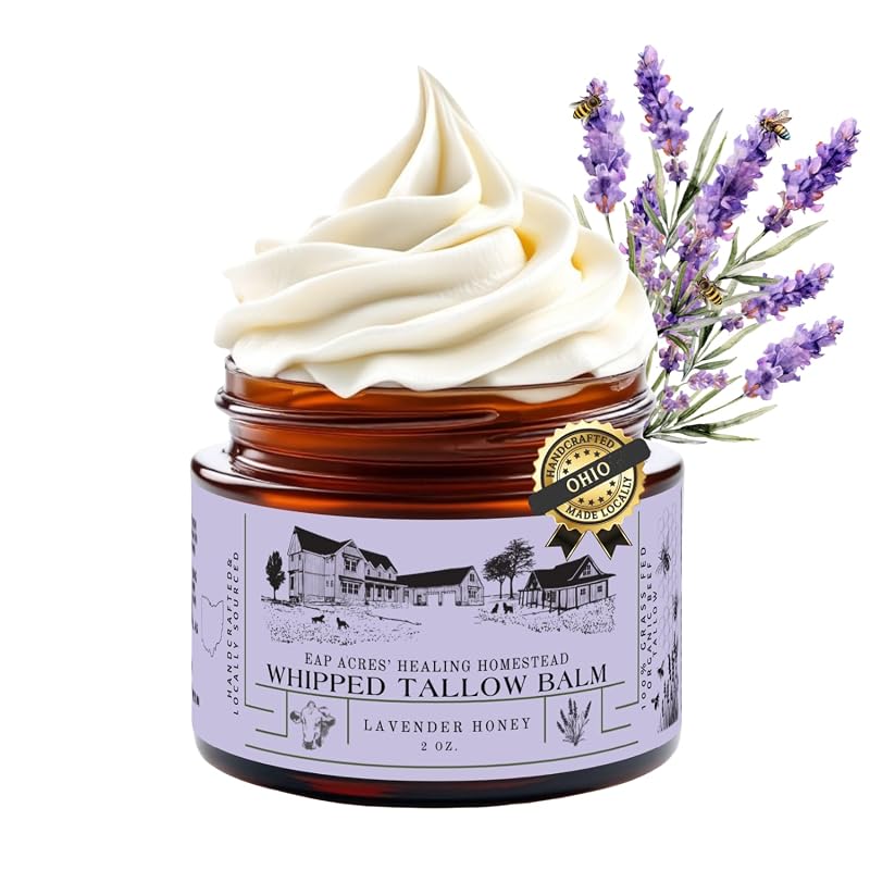 EAP ACRES Bálsamo batido de sebo bovino com lavanda, mel de Manuka e óleo de jojoba