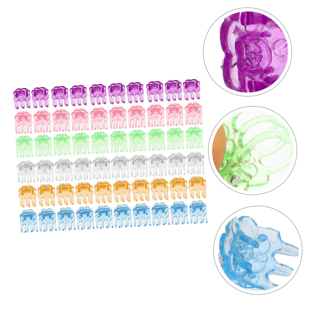 Yardwe 4 Sätze Orchideen-Clip Orchideenrinde Pflanzenstützclips Pflanzenstock Anlage Orchideen Clips Pflanzenclips Klemmbausteine Pflanzen Feste Gartenclips Plastik 120 Stück * 4