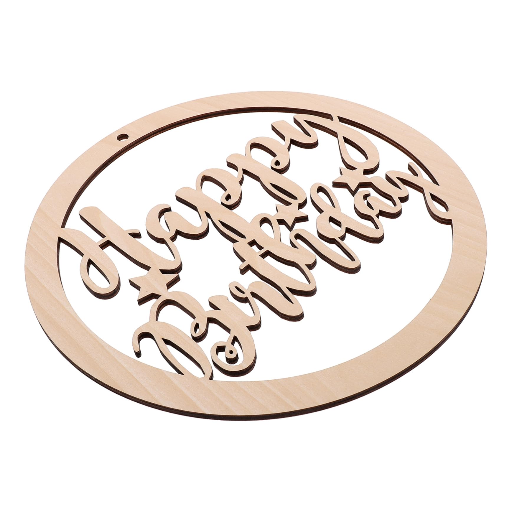 LIFKOME Hanging Birthday Tag Wooden Sign Letter Decor for Front Door Party Accessory