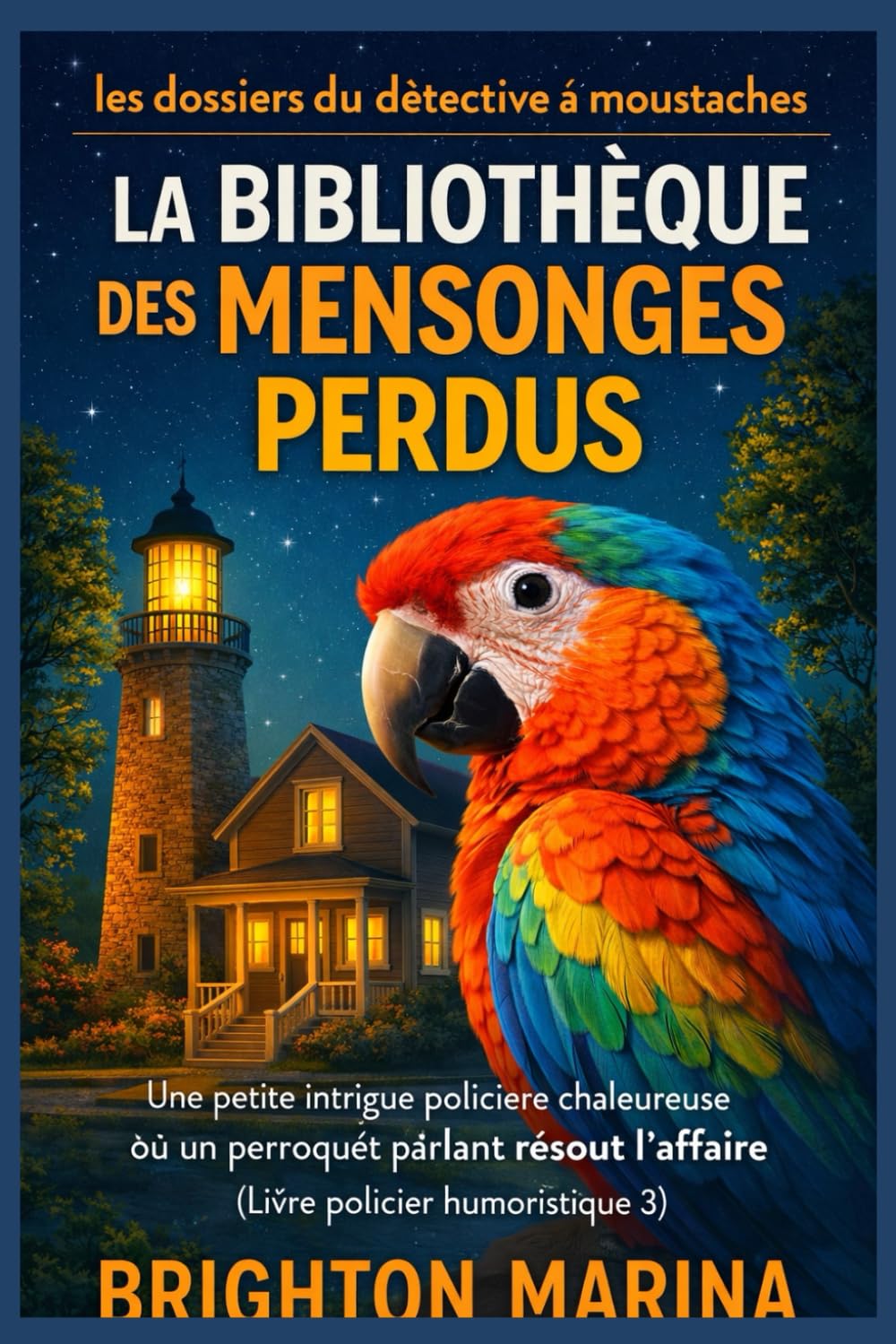 La bibliothèque des mensonges perdus: Une petite intrigue policière chaleureuse où un perroquet parlant résout l'affaire (Livre policier humoristique 3) (Les Dossiers du Détective à Moustaches)