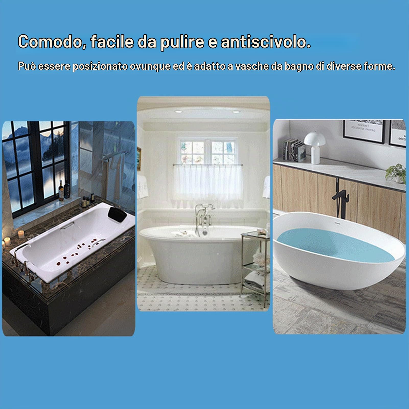 Cuscino da Bagno in Poliestere con 13 Ventose Antiscivolo, Mesh Traspirante 5D per Vasca, Supporto Corpo Intero per Spa e Hotel