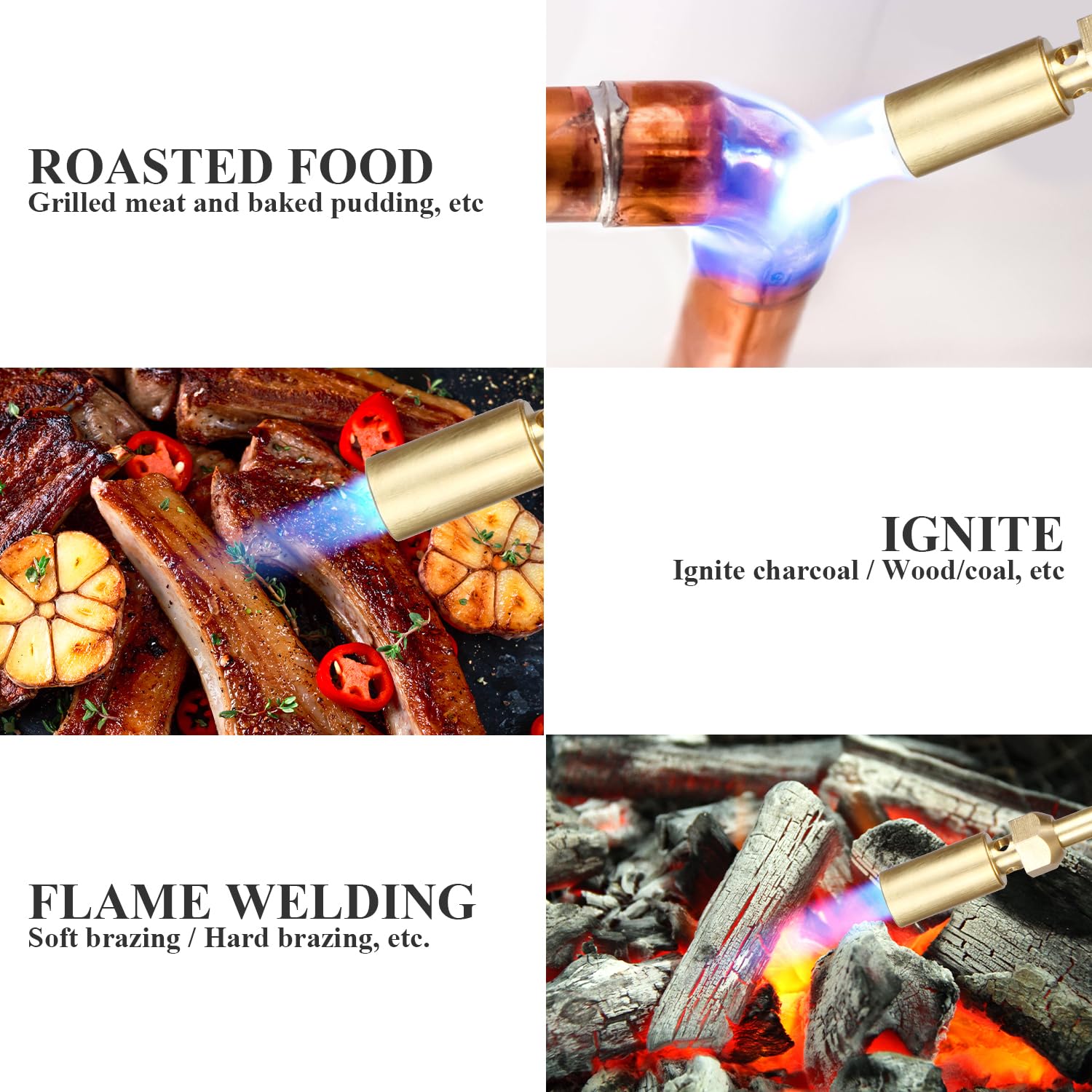 Propane Torch Head Brass Torch Nozzle Blow Torch, AX1-011CGA Torch — Amazon image 6