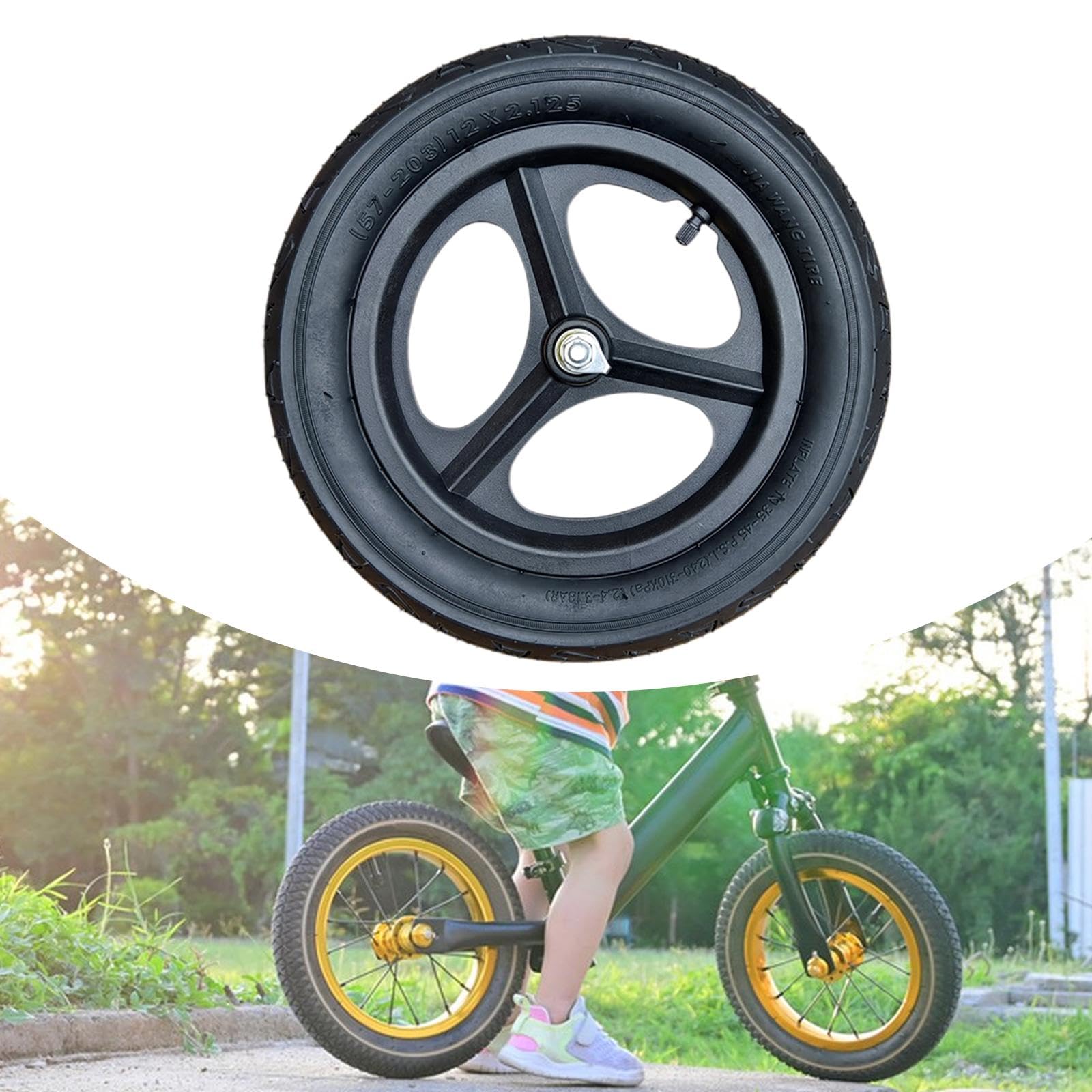 Llanta De Repuesto Para Bicicleta De Equilibrio Infantil,12 in Cantidad 1
