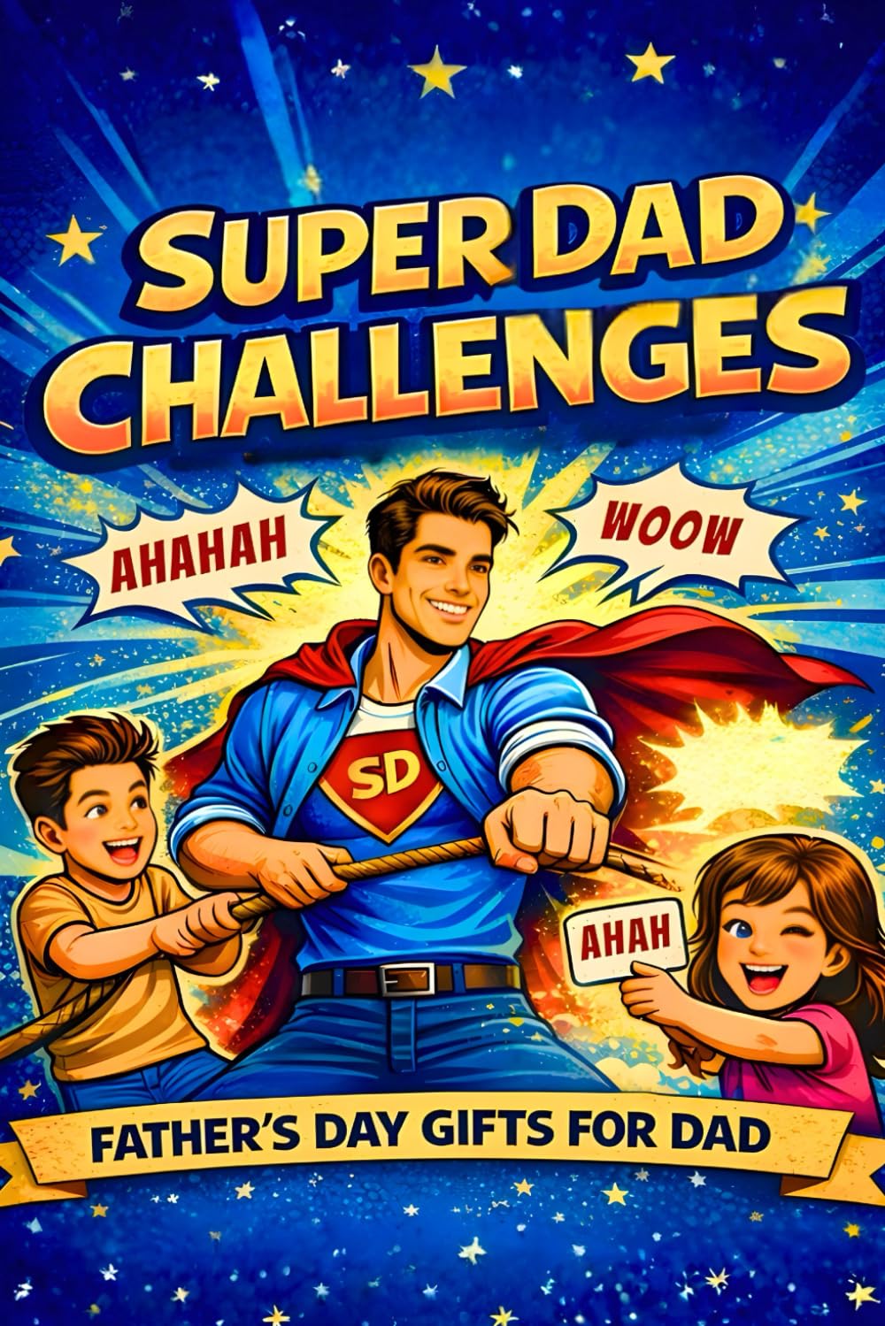 SuperDad Challenges: A fun activity book with games, questions, and challenges to enjoy together as a family. Fathers Day Gifts for Dad