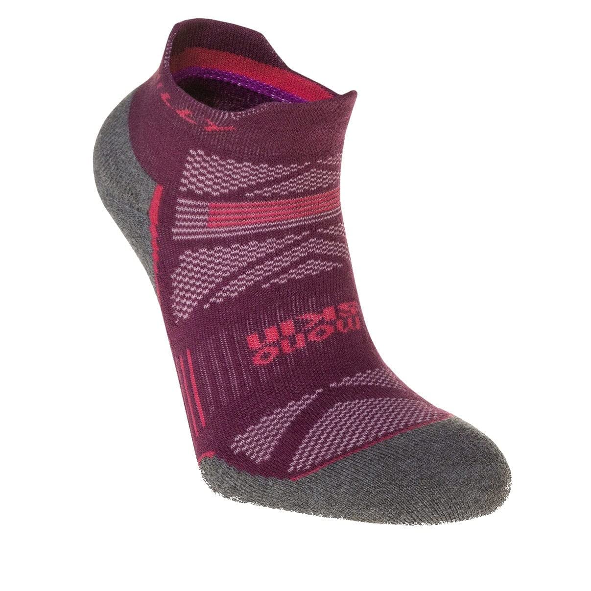 Hilly Running Socks Supreme Socklet, Eldeberry/Grey Marl, S EU