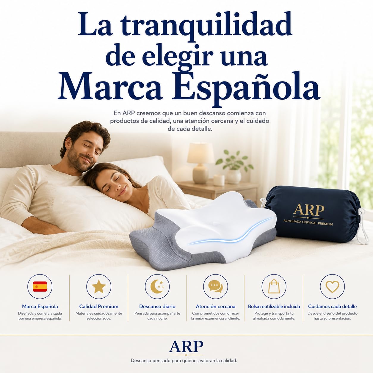 A R P Almohadas Cervicales para Dormir, Almohada Japonesa, Mejor Almohada Cervical