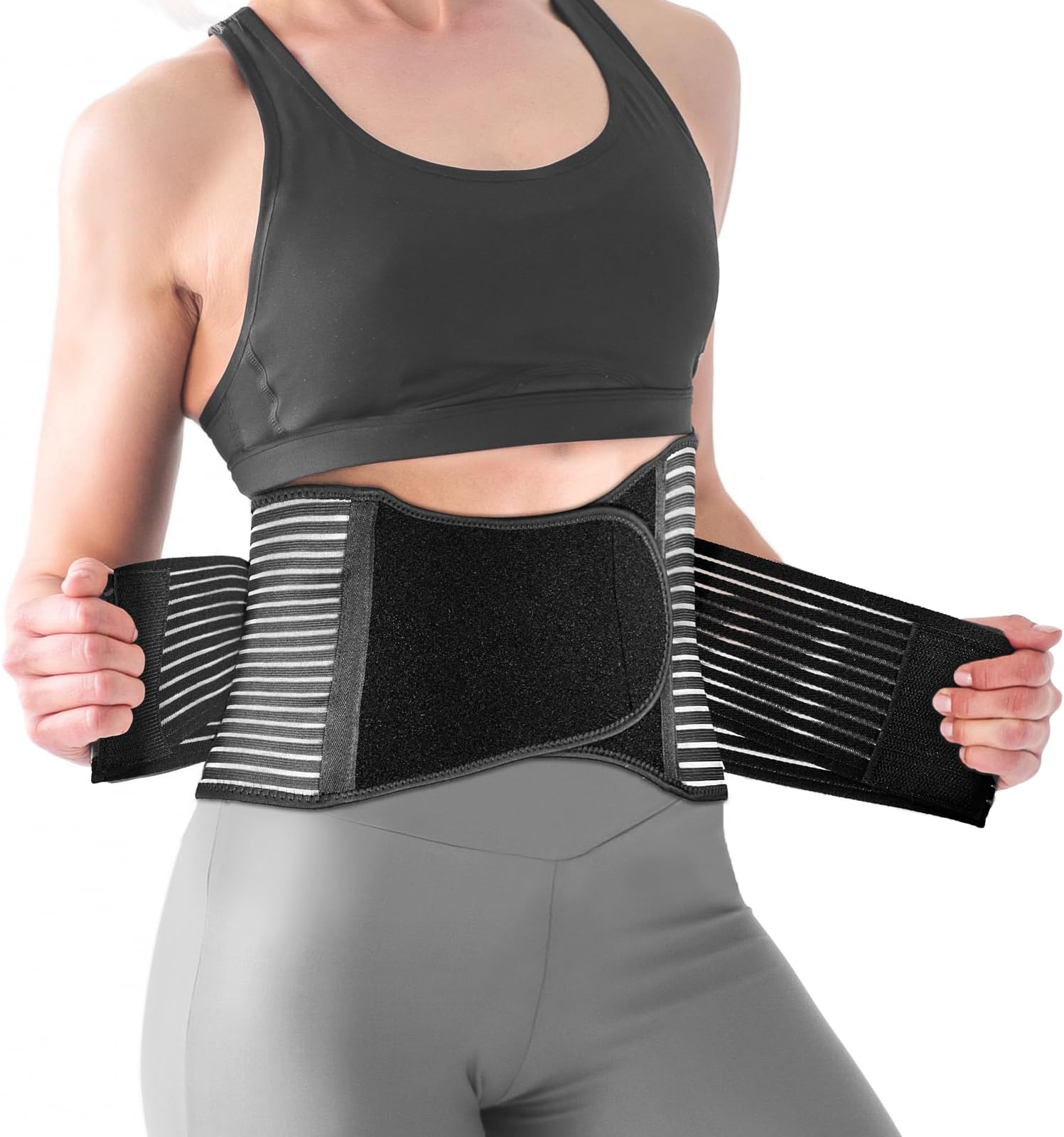 Back Brace for Men and Women, Adjustable Lumbar Support Belt for Lower Back Pain, Herniated Disc, Sciatica, Scoliosis, Breathable Mesh (Large/X-Large)