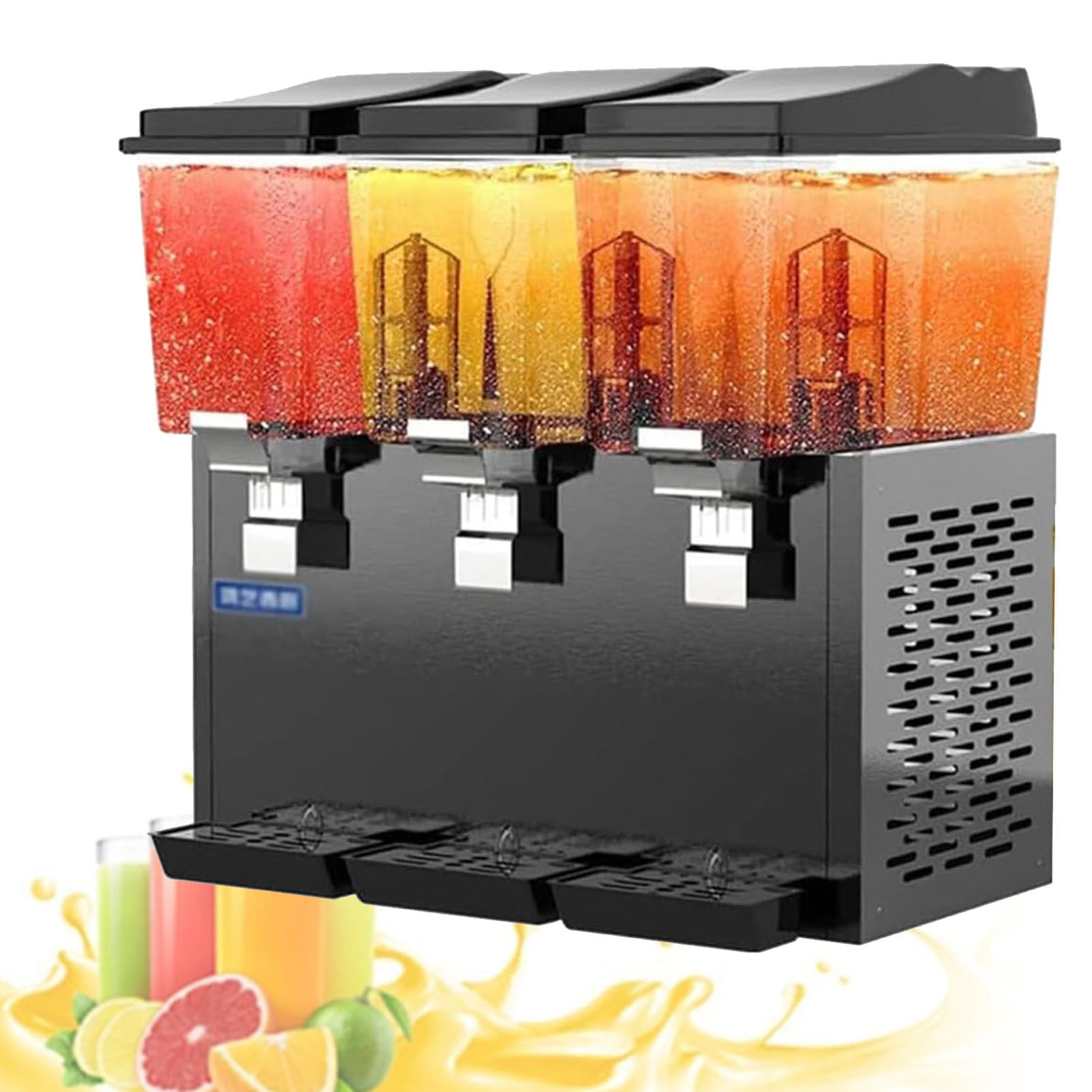 MYUYEE Cold Drink Dispenser Heavy Duty Cold Juice Drink Commercial Beverage Dispenser, Juicer Dispenser Stainless Steel Breakfast Buffet Bars Hotels