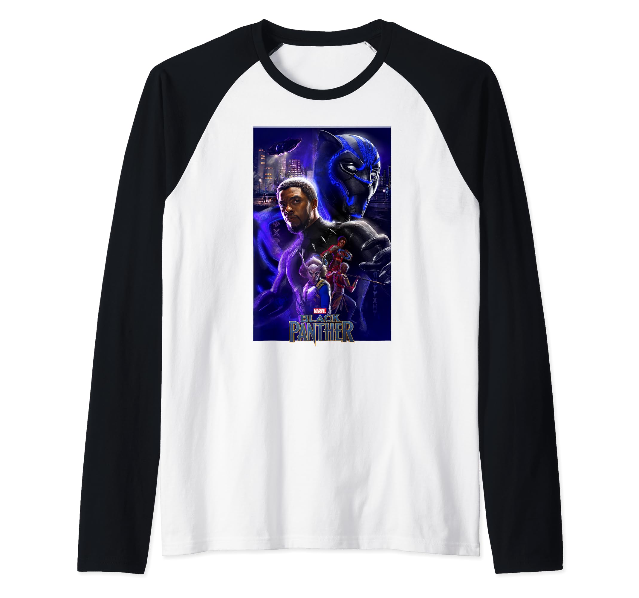 Haut de baseball Black Panther Marvel avec imprimé graphique haute définition - 2