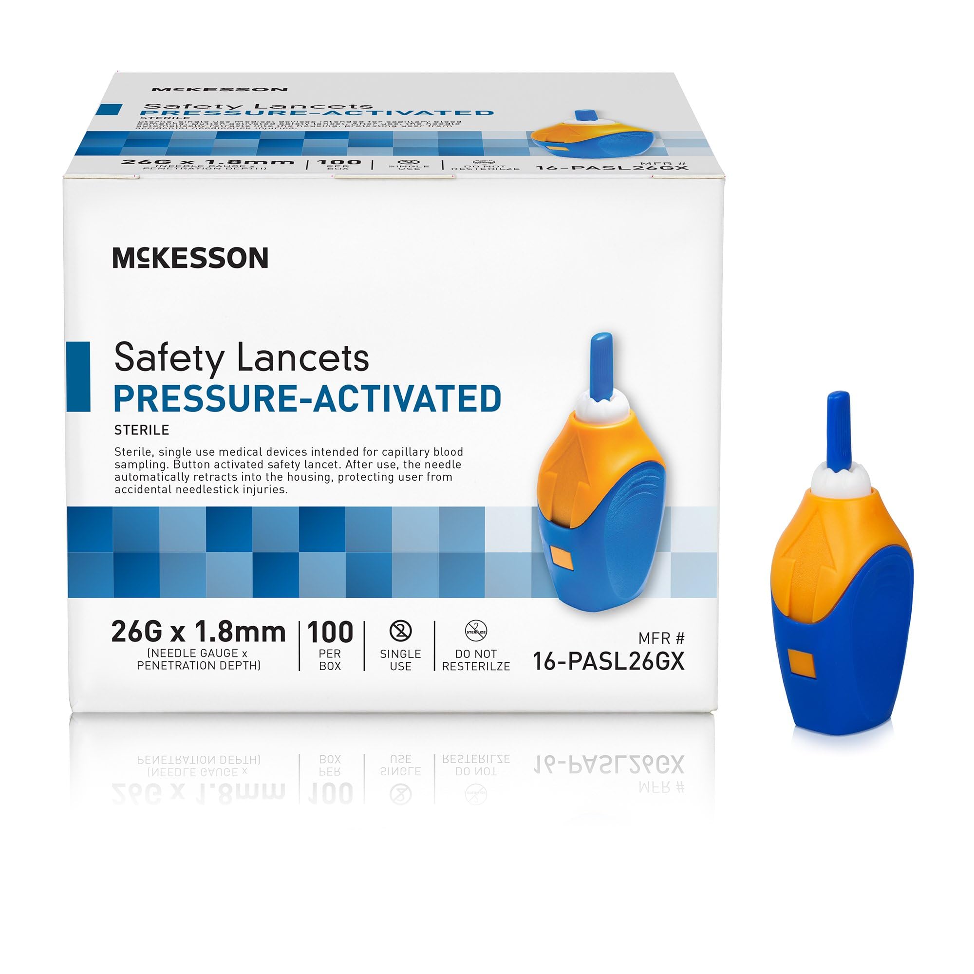 Amazon.com: McKesson Safety Lancet, Retractable, Pressure 