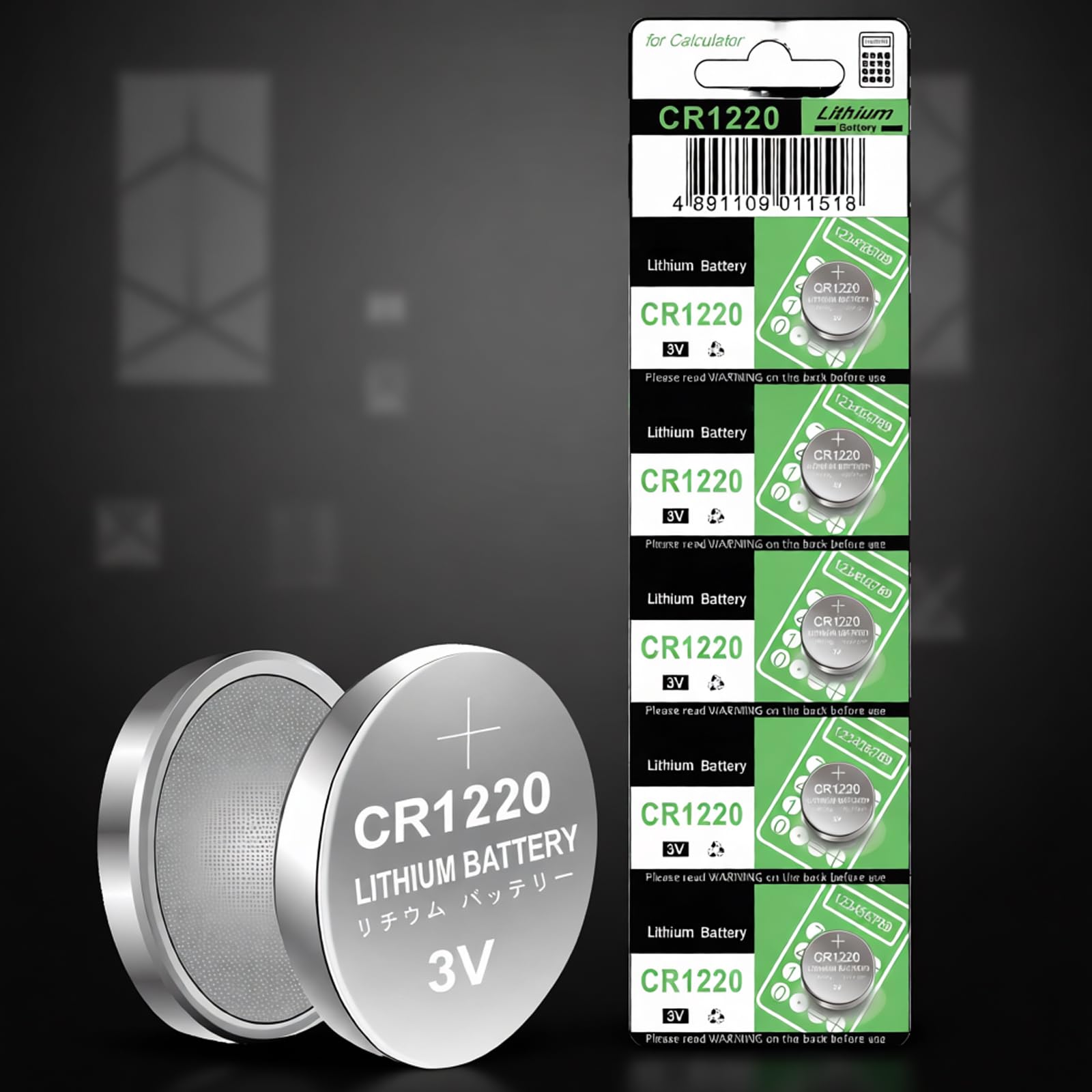NONGYU Pilas de botón de litio CR1220 de 3 V para relojes, calculadoras, mandos a distancia, batería de botón para calculadora, 5/10 unidades — view 5