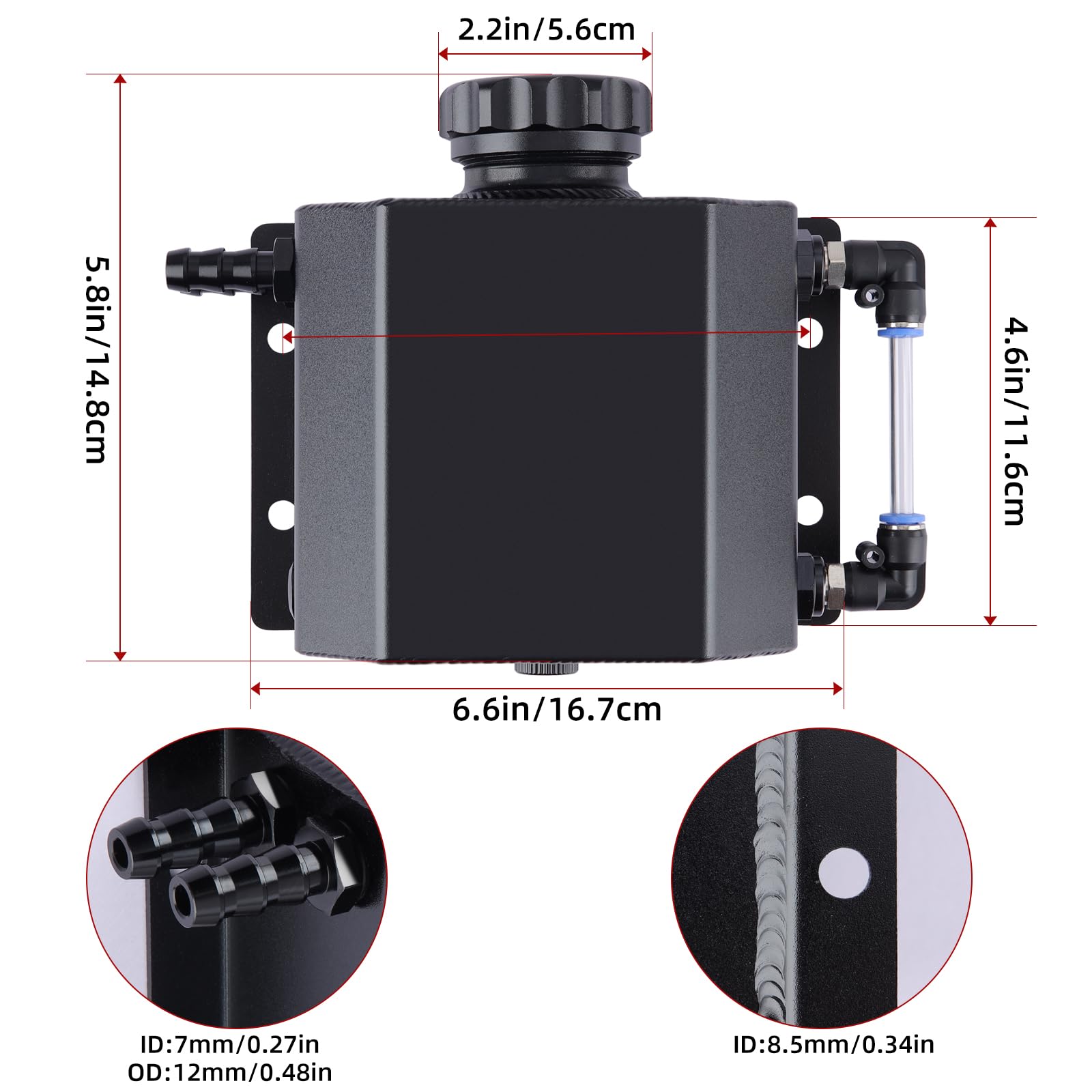 Isc Radiator Overflow Tank Snapklik.com : Coolant Reservoir Tank, Aluminum Radiator Overflow Tank ...