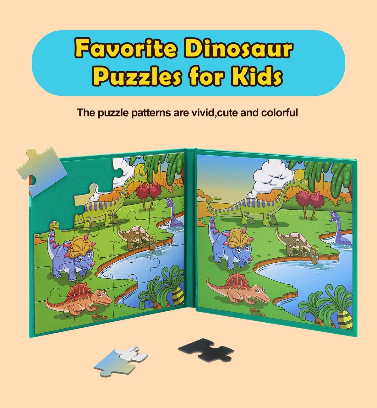 Buy Dinosaur Puzzles Toys For Kids Yarloo Foldable Magnetic Jigsaw Puzzle Games With Playing Board Preschool Learning Toys Birthday Gifts For Boys Or Girls 3 Years Old Age Foldable Dinosaurs Online In Indonesia