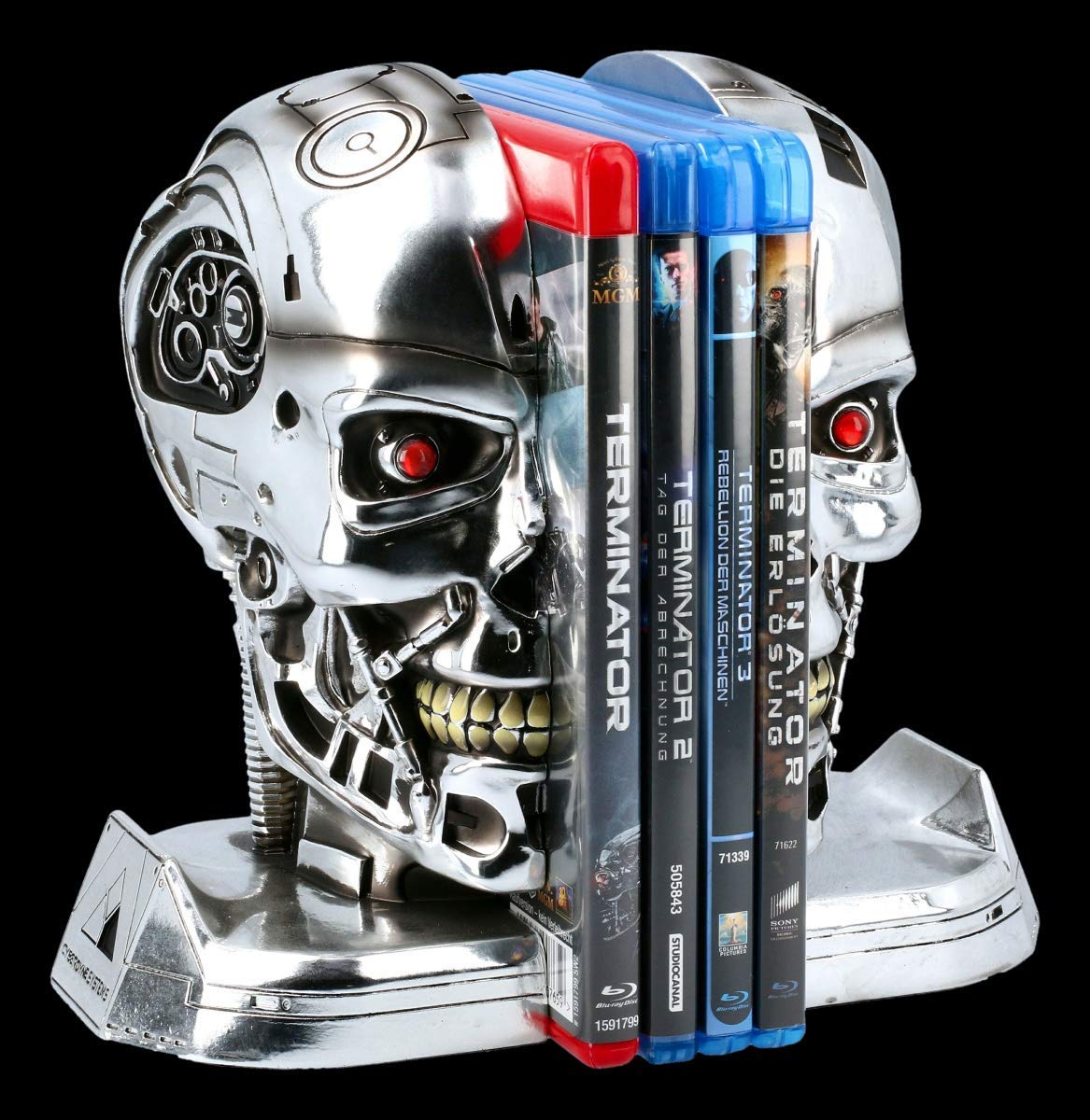 Fantasy Buchstützen - T-800 Terminator 2 | Deko-Artikel, Deko-Figur, inkl. Geschenkverpackung, H 18 cm