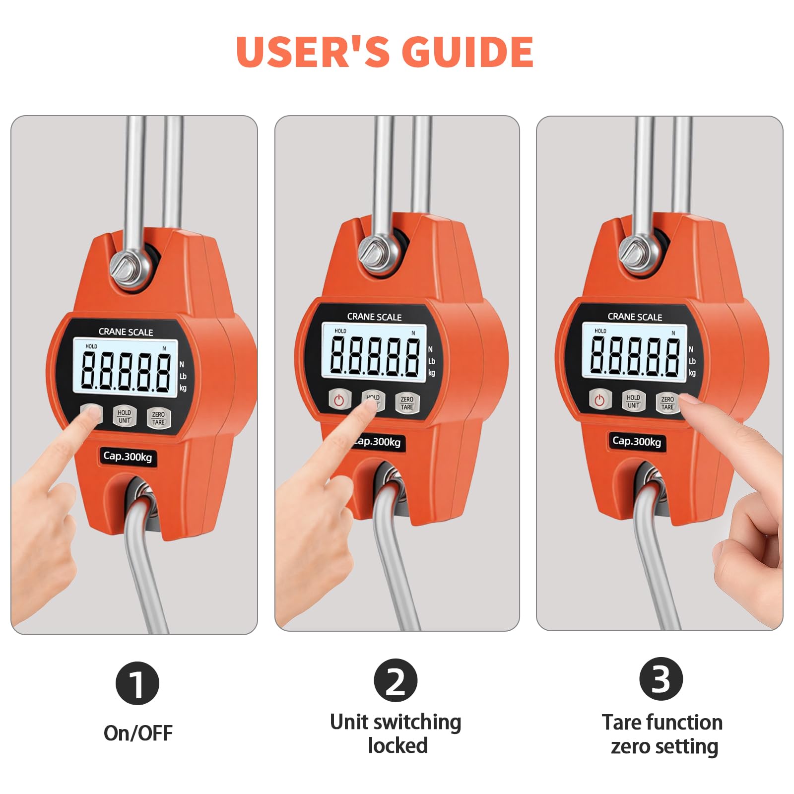 Hanging Scale - 660lb Fishing & Luggage Crane Scale -7