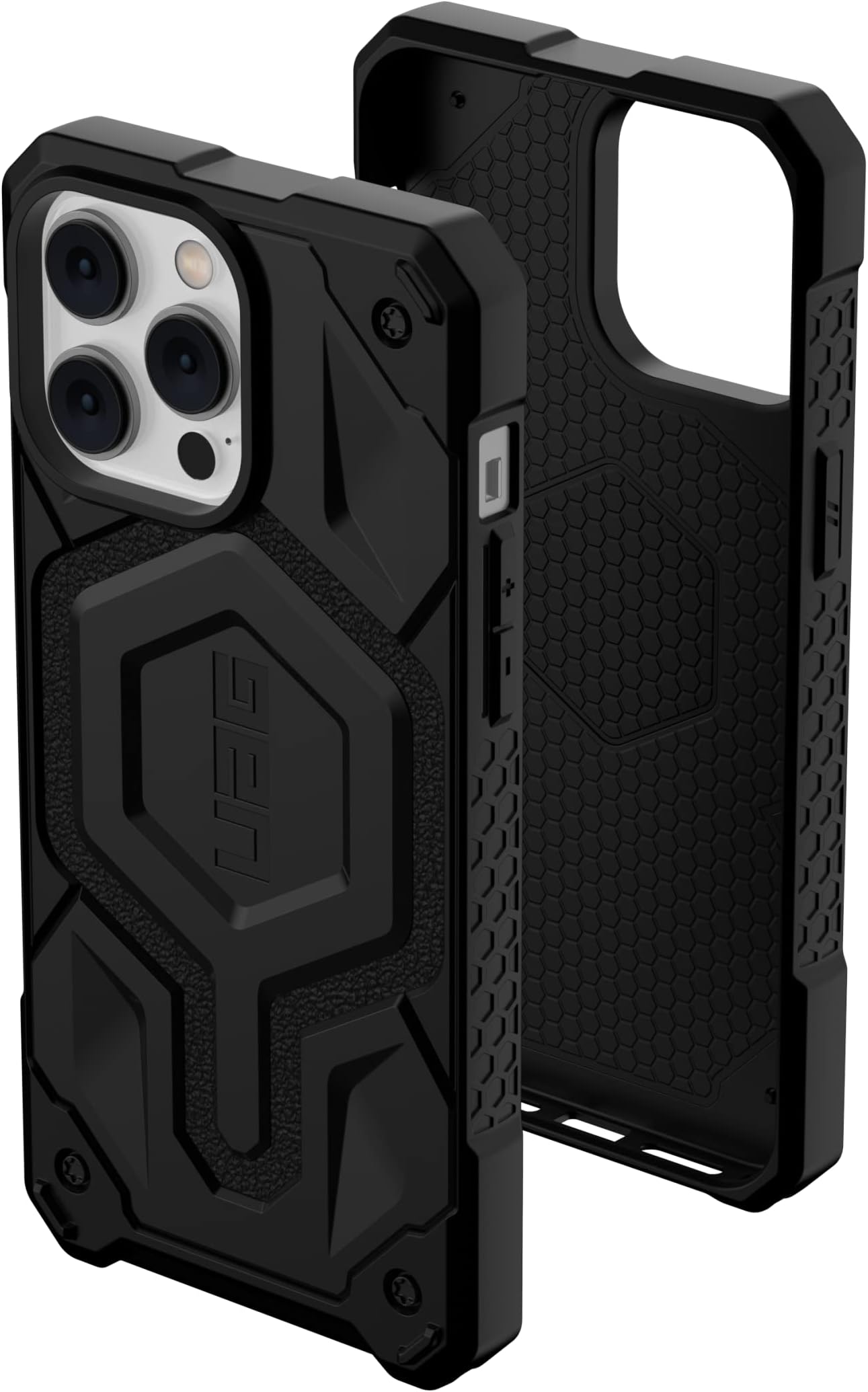 URBAN ARMOR GEAR UAG Designed for iPhone 14 Pro Max Case Black 6.7" Monarch Pro Build-in Magnet Compatible with MagSafe Charging Rugged Shockproof Dropproof Premium Protective Cover