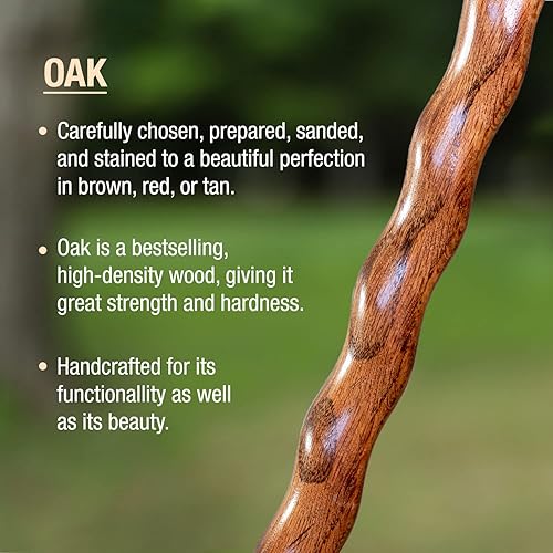 Miniatura 2 de Brazos - Bastón de senderismo para hombre y mujer, hecho a mano con madera ligera