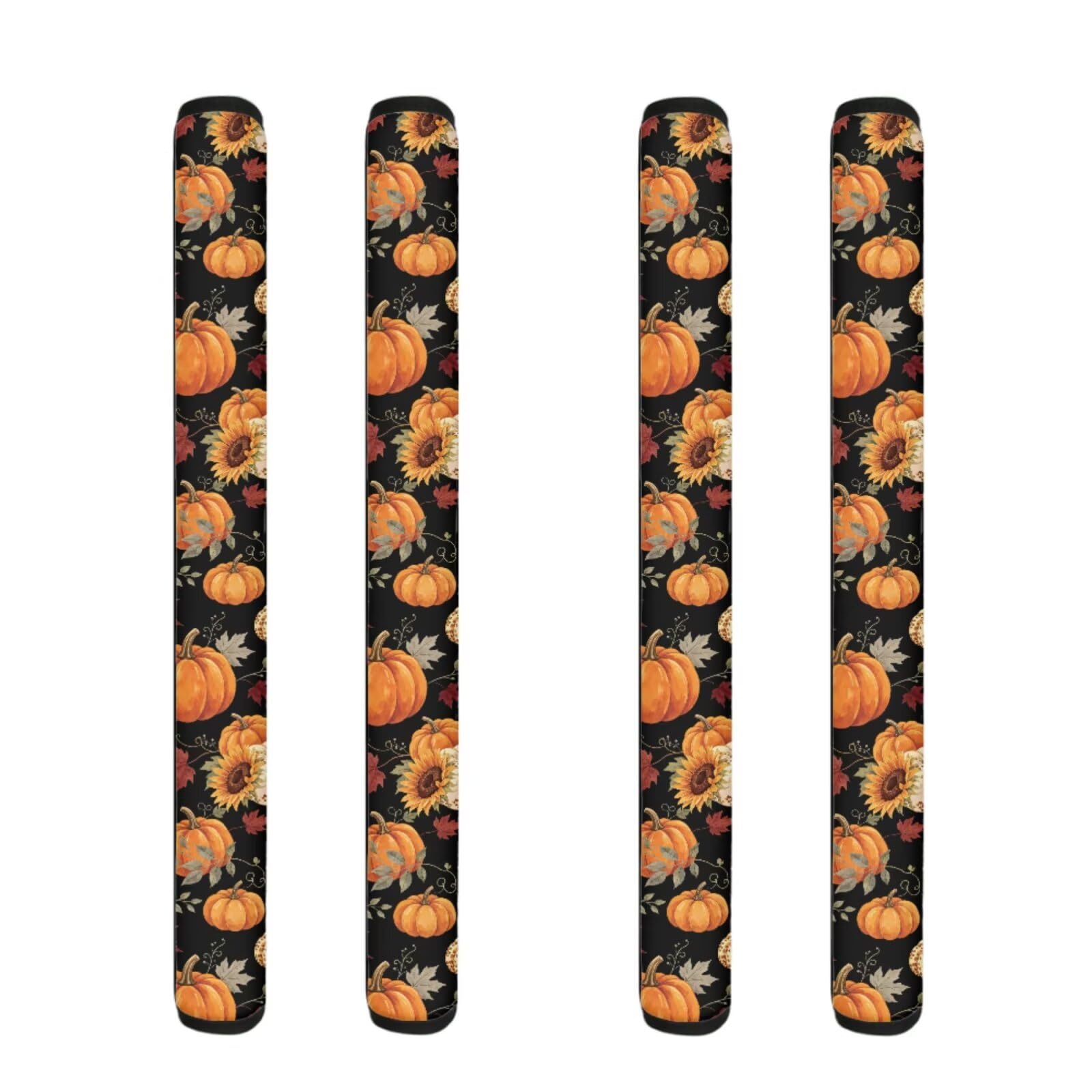 Autumn Pumpkin Refrigerator Door Handle Covers-4pcs