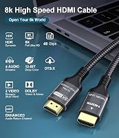 Adauxter HDMI 2.1 kábel 1,5m 48Gbps 8K 60Hz 4K 240Hz eARC 6