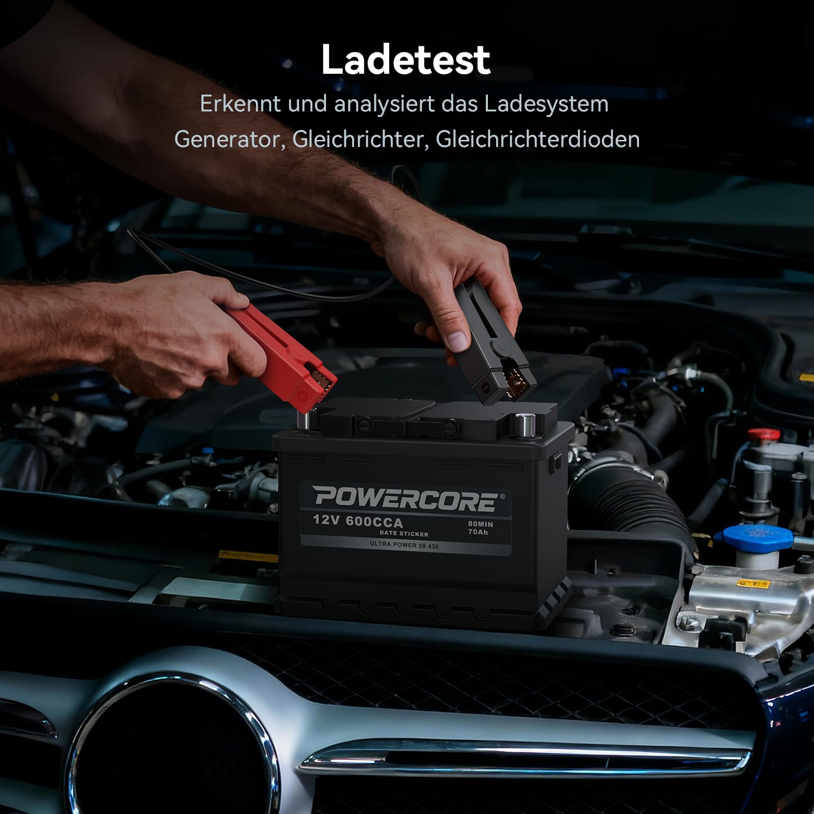 iCarsoft BT900 Autobatterietester, 12V/24V Batterie Lasttester für CCA, AGM, Gel, EFB, BT-Verbindung, mit Batterietest/Anlassertest/Ladungstest für Auto, Motorrad, ATV, SUV, Boot, Yacht