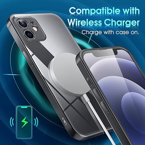 Miniatura 6 de Supdeal Funda transparente para iPhone 12 Mini, No amarilla Protección de cámara Prueba de caída de grado militar, transparente, a prueba de golpes,