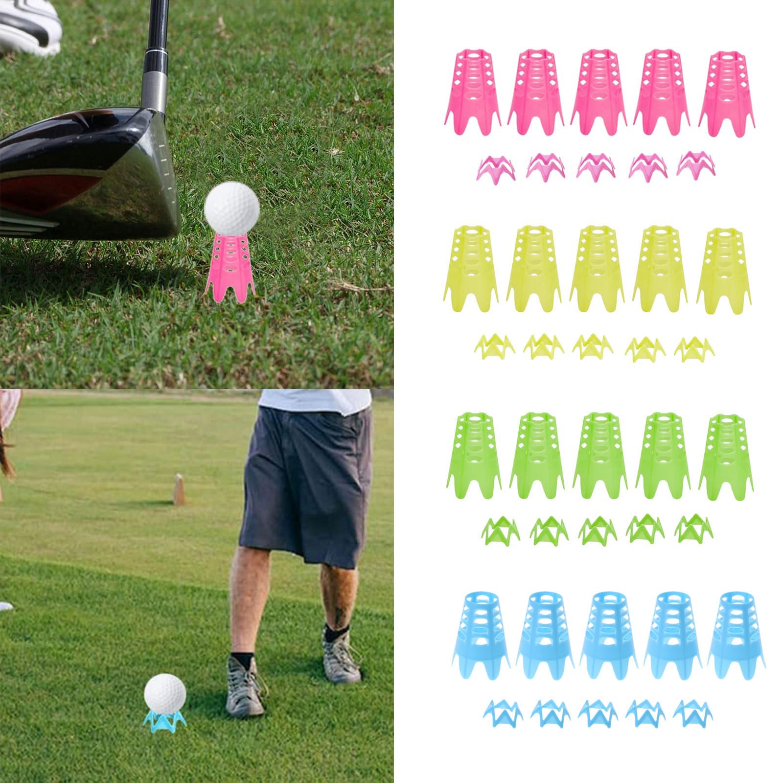 mikidoo 10Pcs Tees Tees Training Practice Mat Tees for Home Outside Golf-Lover Athlete