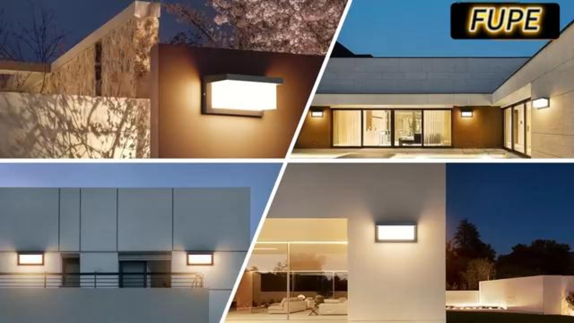 Image of Outdoor Lights for House 24W Exterior Lighting Fixtures 3-Color Adjustable 2200LM IP65 Waterproof Aluminum Exterior Wall Light Compatible with Dimmers for Patio, Yard, Back Yard 1 Pack
