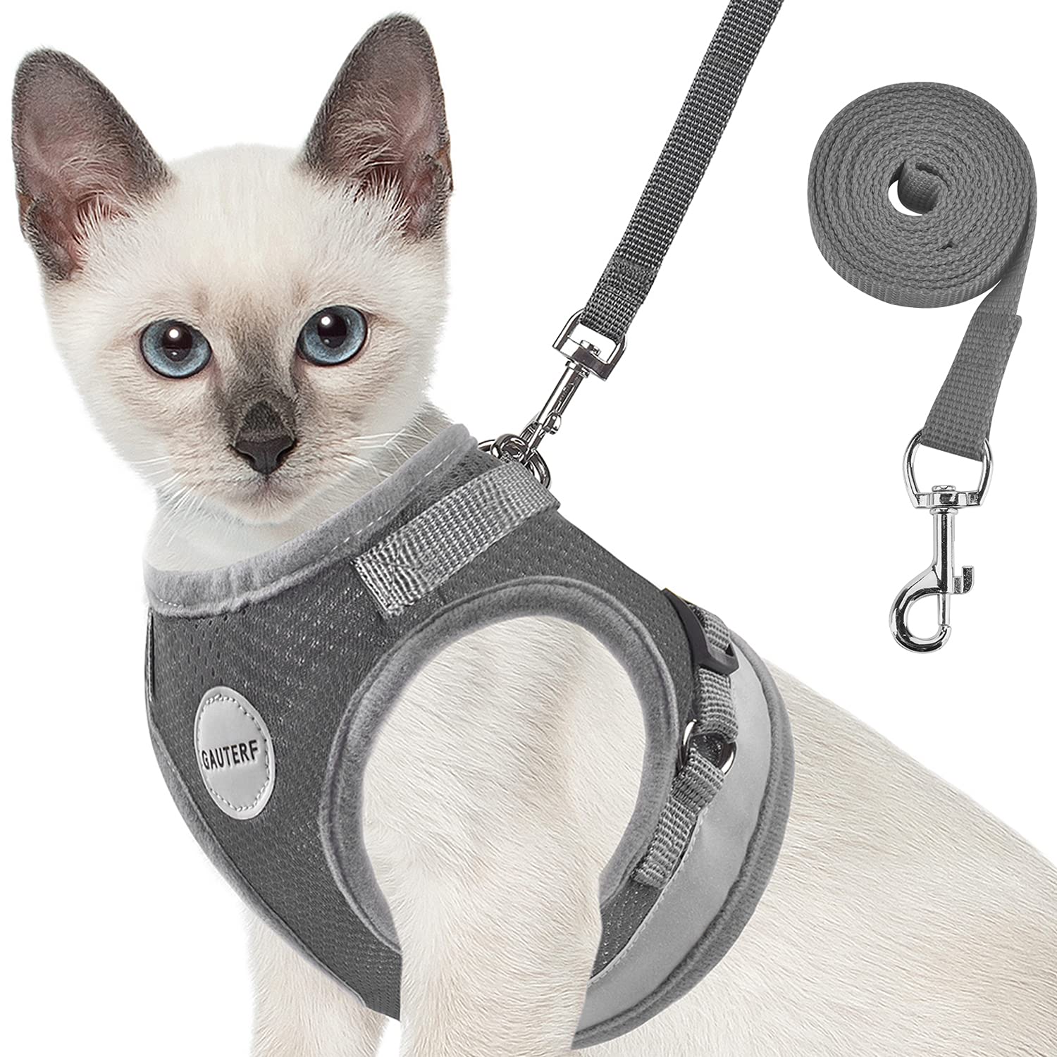 Cat Harnesses and Puppy Harness with Leashes Set, Escape Proof Cat Harness, Adjustable