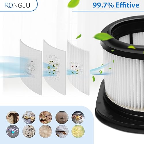 Miniatura 2 de RONGJU IZ362H - Filtro HEPA paquete de 2 filtros HEPA y paquete de 4 filtros de espuma y 4 paquetes de filtro Flet compatible con aspiradora