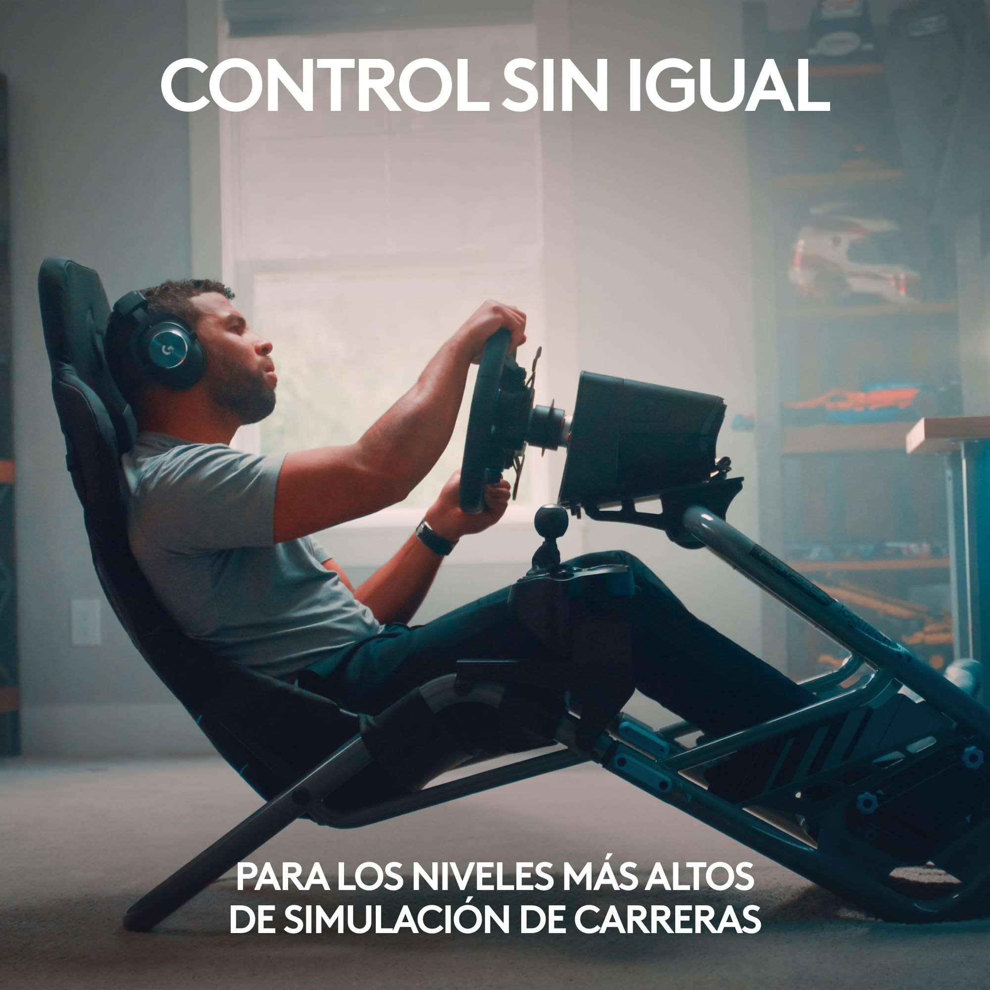 Logitech PRO Racing Wheel + PRO Racing Pedals, PS5, PS4 y PC | Pack volante y pedales, accionamiento directo 11 N⋅m, respuesta ultrarrealista, acabado premium - Negro