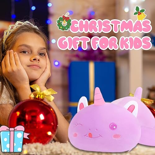 Miniatura 10 de SNOWOLF Almohada de peluche de ajolote negro, lindo y suave, animal de peluche kawaii, gran regalo para niños y adultos, 19.7 pulgadas