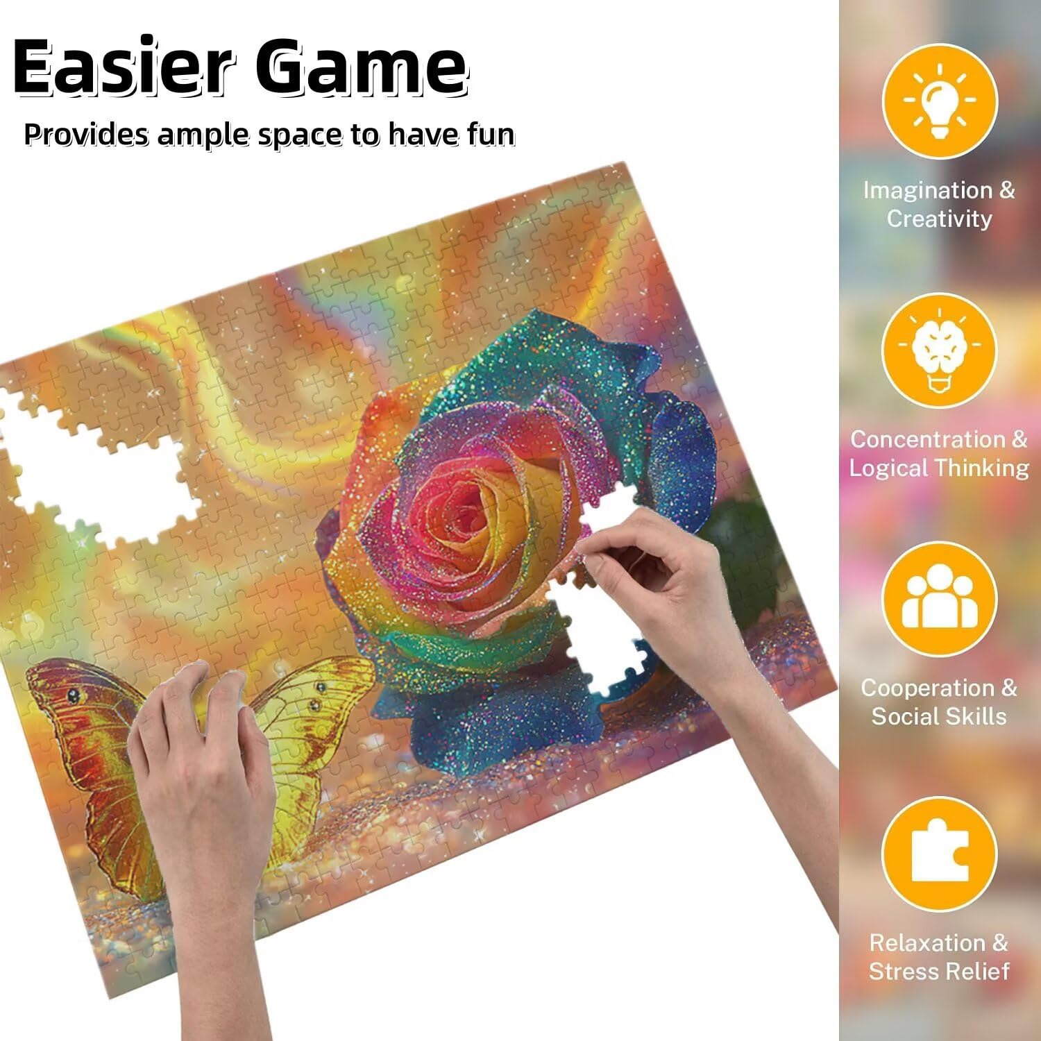 Jigsaw Puzzle, 4000 Pezzi Puzzle Classici, Colorato Puzzle Rilassamento Intelligence, Mpossibile Difficile Puzzle Impegnativo per Adulti Puzzle Gioco Familiare, Regalo per Amore Amico Rosa fr0-1174
