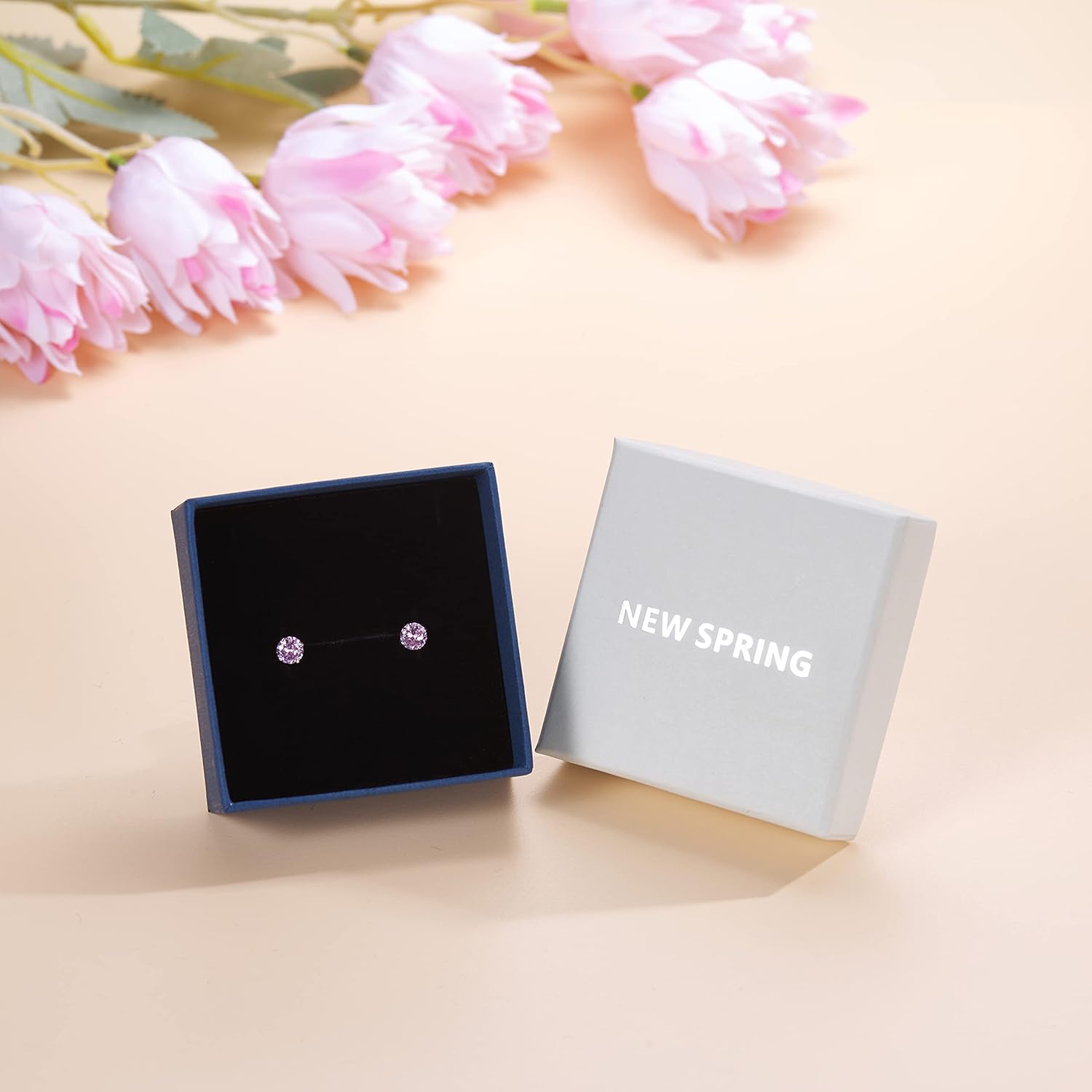 Earrings for Women, S925 Sterling Silver Birthstone Round Studs Earring for Girlfriend Wife, Anniversary Birthday Christmas Valentines Mothers Day Gifts Jewelry for Womens Wife Her Mom - Image 7