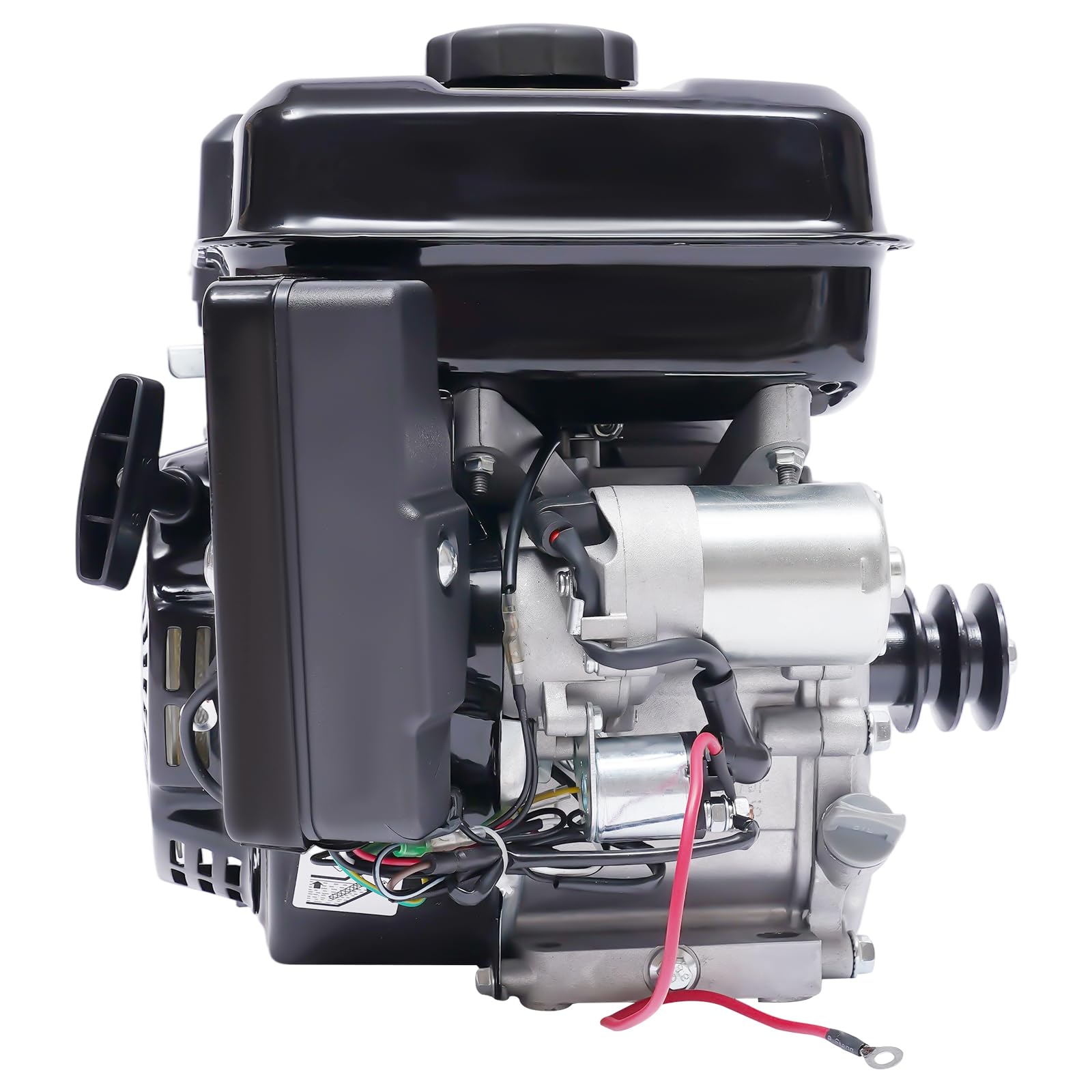 Motore a benzina a 4 tempi, 7,5 CV con avviamento elettrico, motore industriale OHV da 210 cc (3600 giri/min, coppia di 10,8 Nm) per idropulitori/generatori – Raffreddato ad aria e sistema di