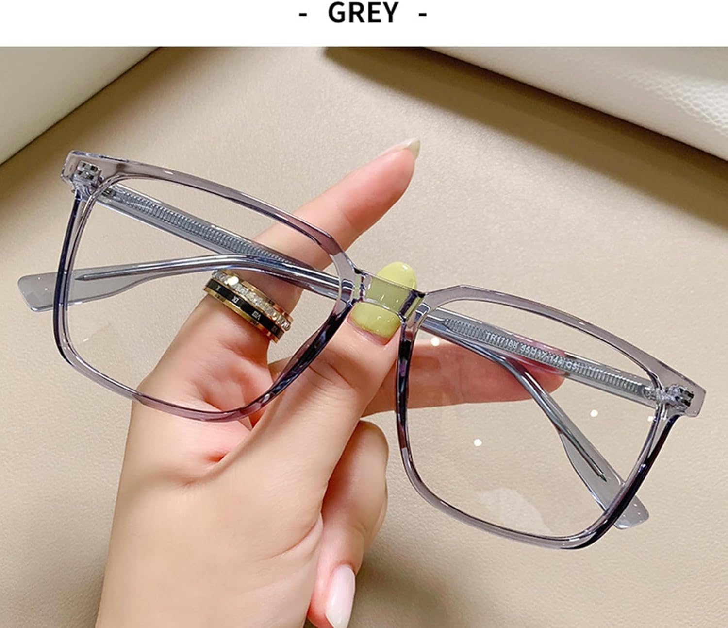 Oversized Square Blue Light Blocking Glasses for Women Men Anti Glare Reduce Eyestrain Computer Glasses - Image 2