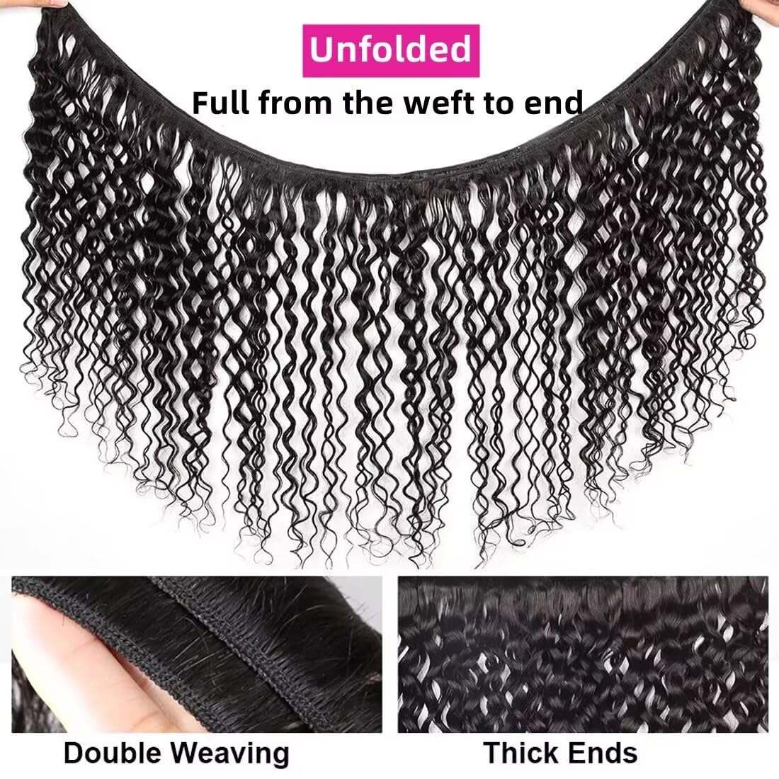 Paquetes de cabello humano rizado brasileño Water Wave Human Hair Bundles With Closure Natural Humano Cabello Humano Ondulado Color Negro Nnatural 3 Bundles total 330g 22 24 26+20 pulgadas