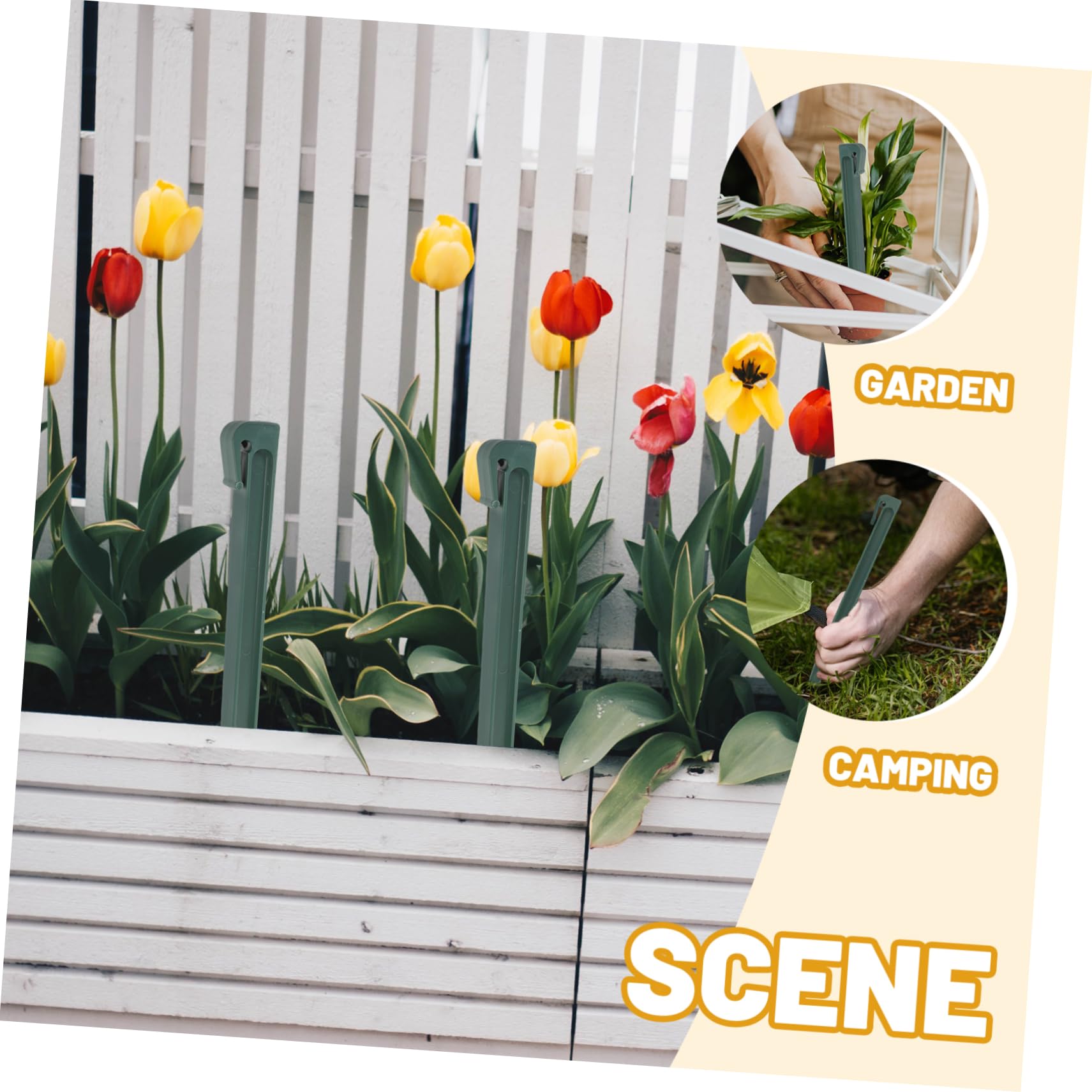 BESPORTBLE 10pièces Piquets De Bordure pour Jardinage Lot de Piquets De Jardin pour Fixation De Pelouse Et Aménagement Paysager