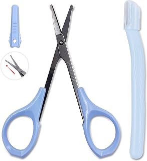 Small Nail Scissors Safety Sharp for Mustache Nose Hair Cuticle Pet's Tangled Hair Travel Grooming Sewing with Protective Cap by Tidawave